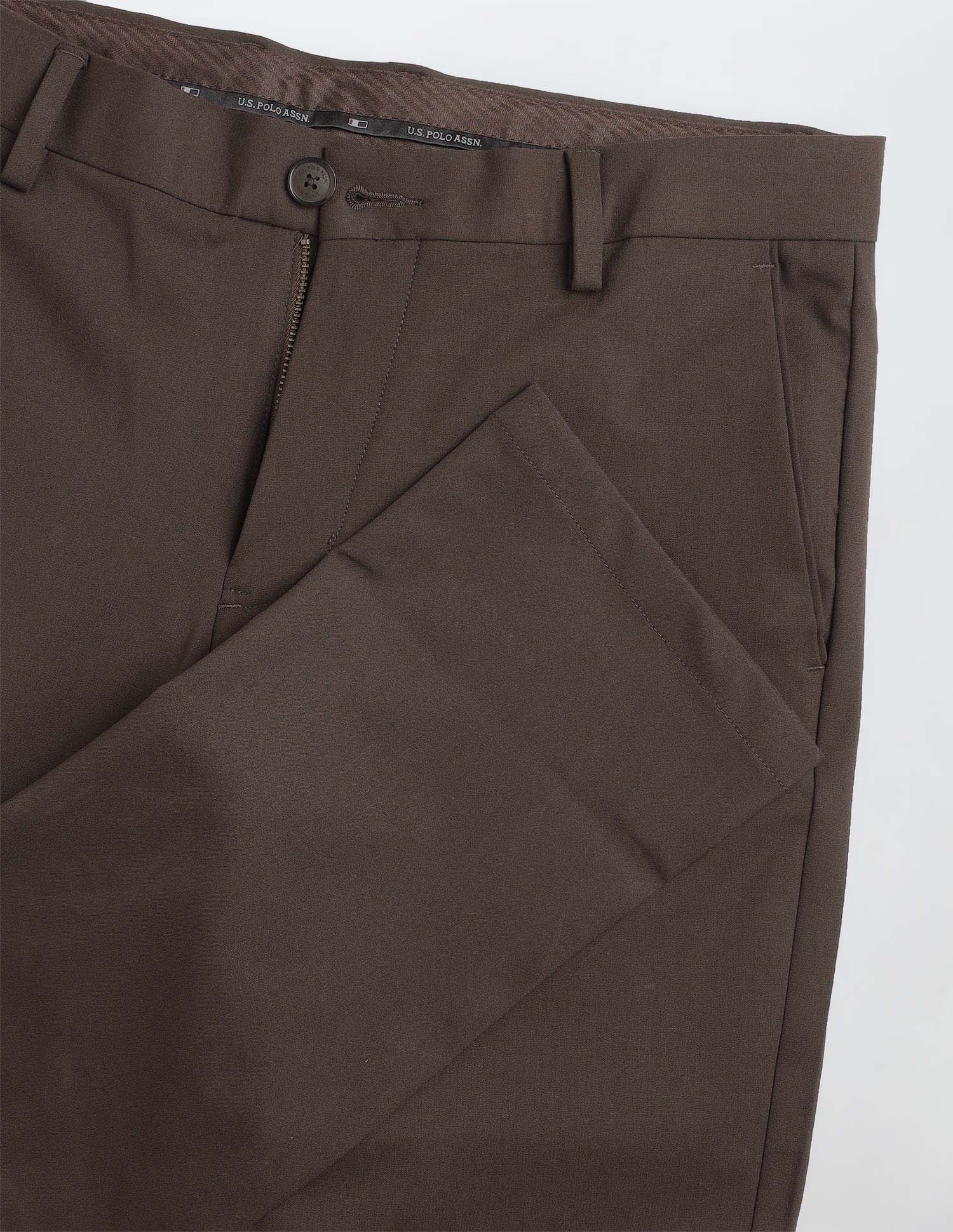 Austin Slim Fit Solid Trousers - Image 9