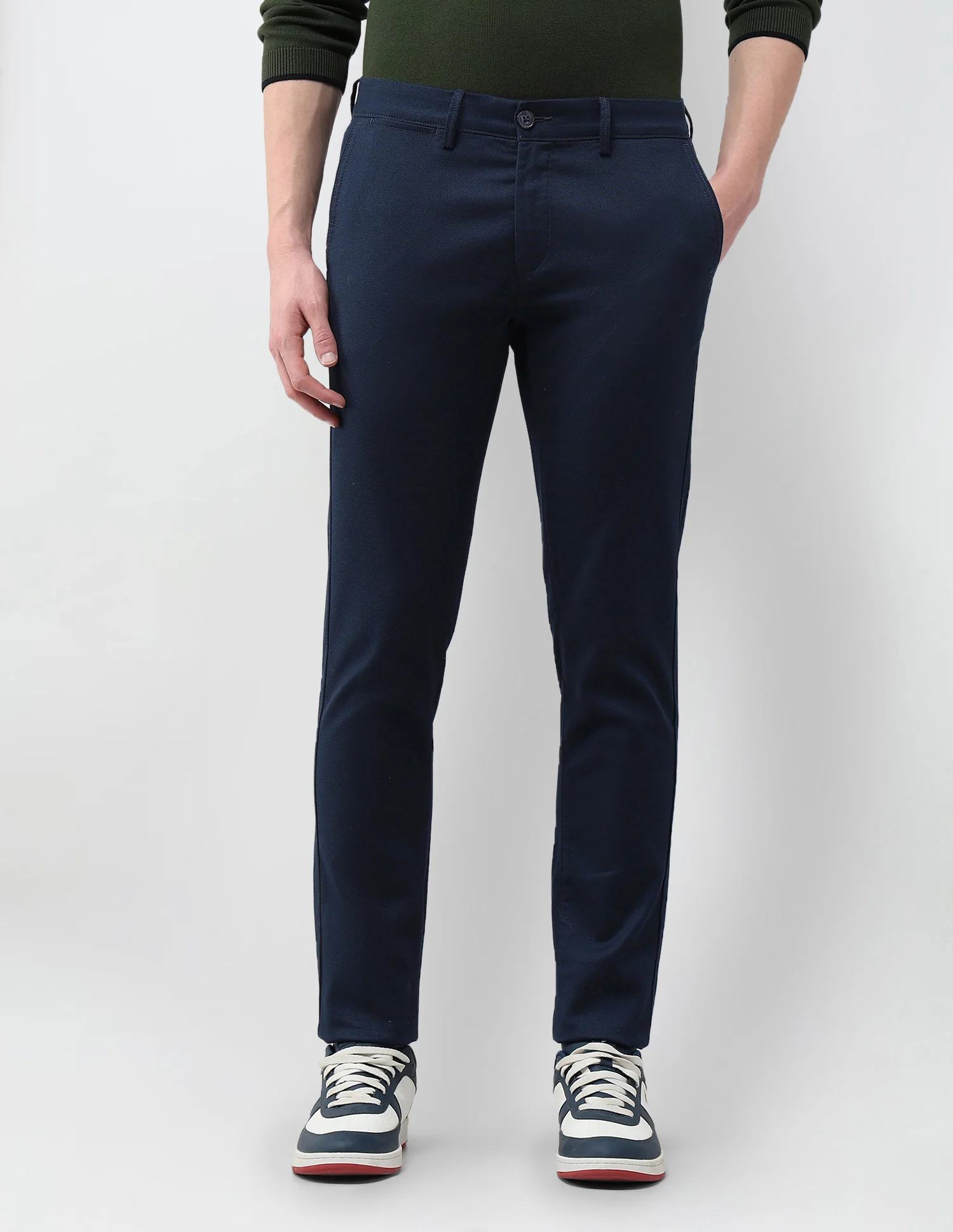 Austin Slim Fit Textured Trousers - Image 6
