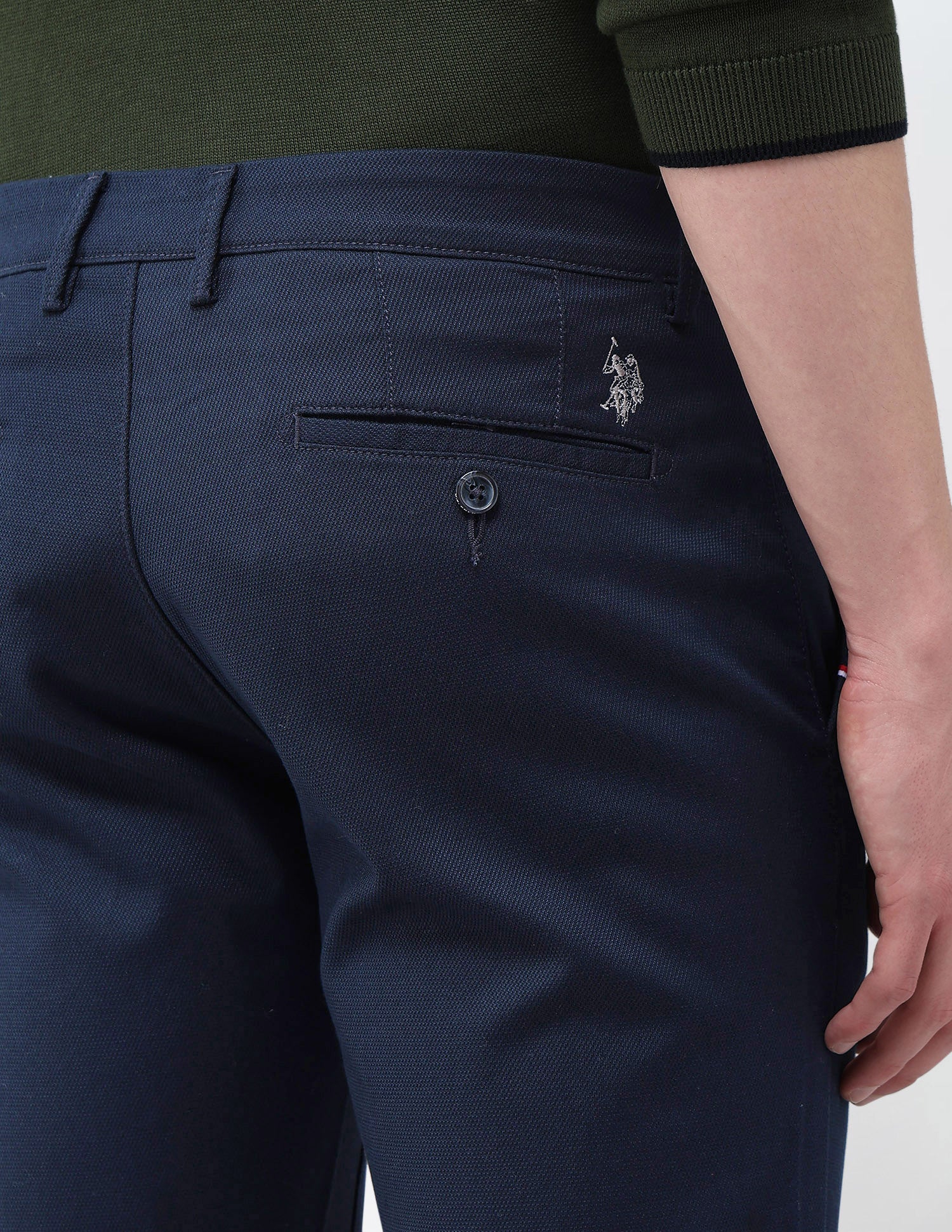 Austin Slim Fit Textured Trousers - Image 8