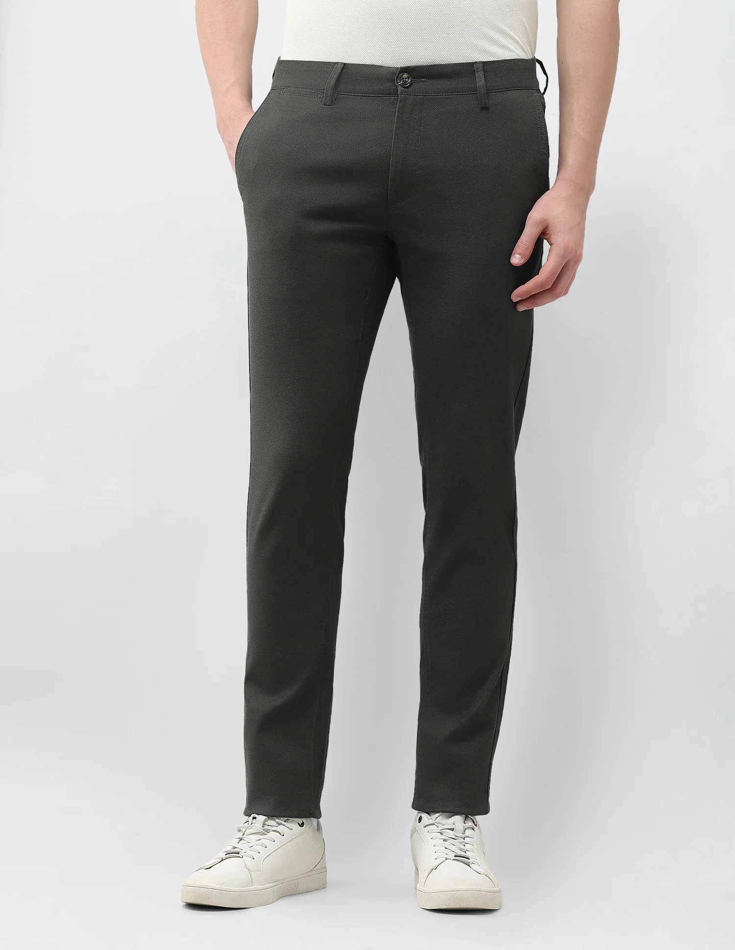 Austin Slim Fit Textured Trousers - Image 6