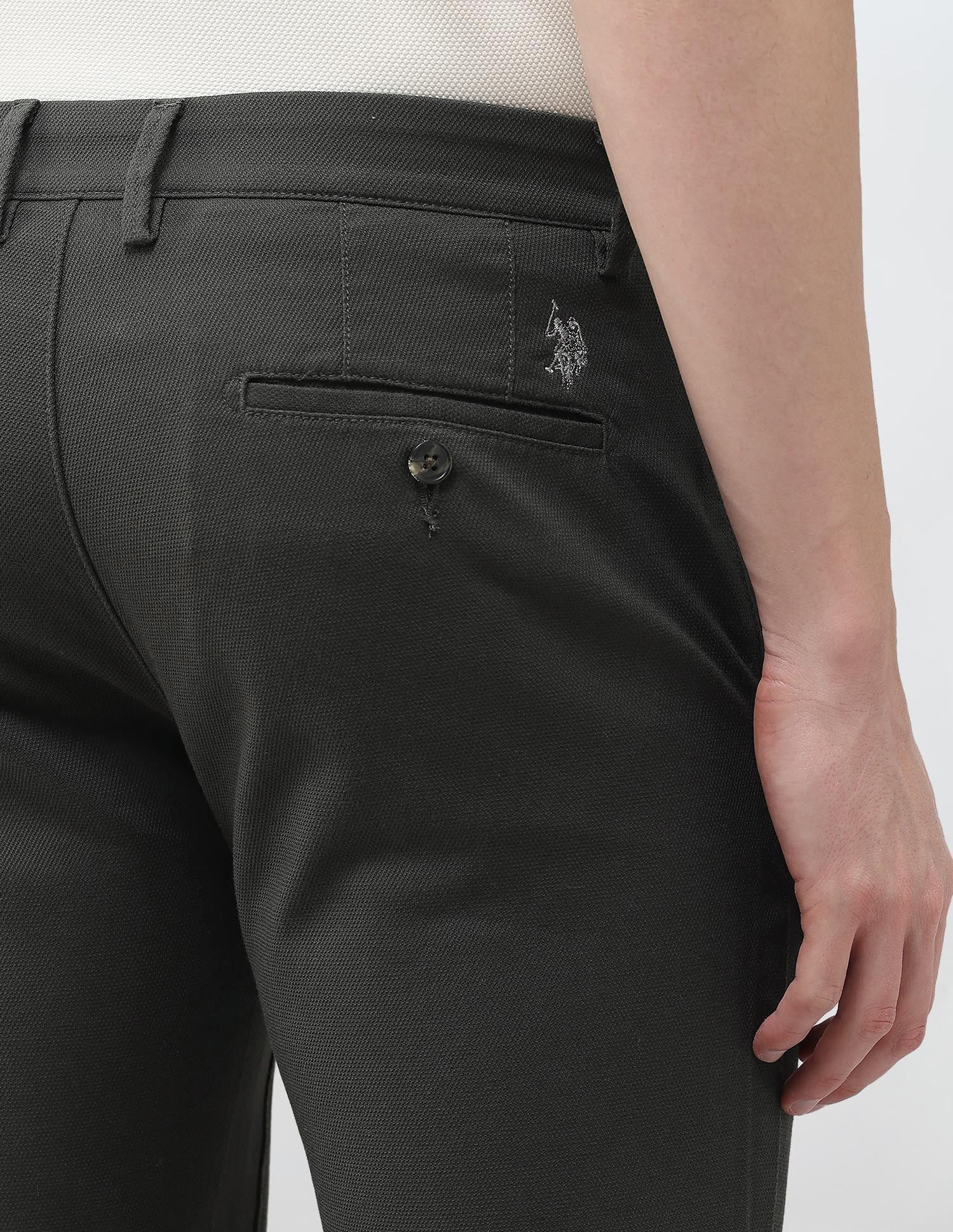 Austin Slim Fit Textured Trousers - Image 8