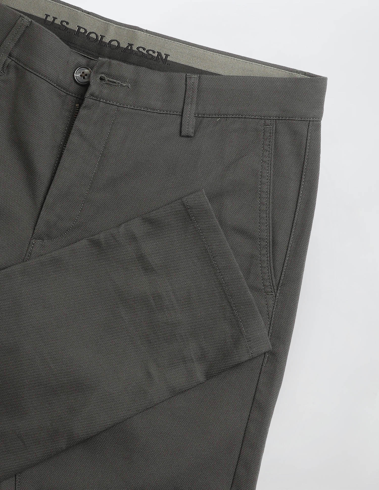 Austin Slim Fit Textured Trousers - Image 9