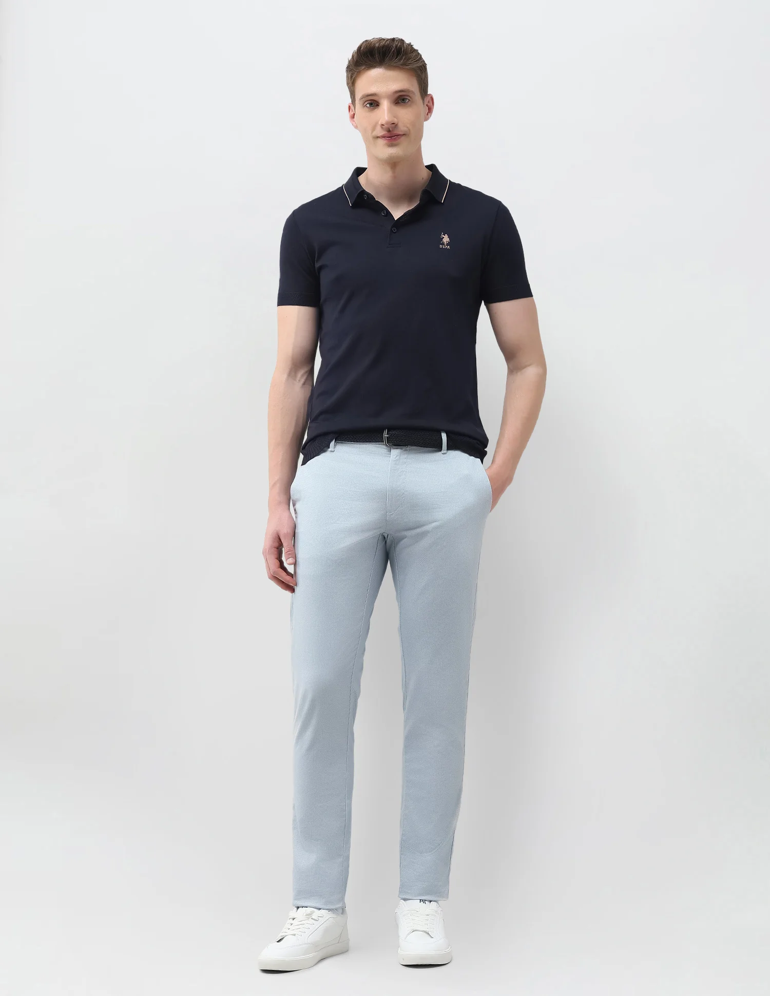 Austin Slim Fit Twill Trousers - Image 3