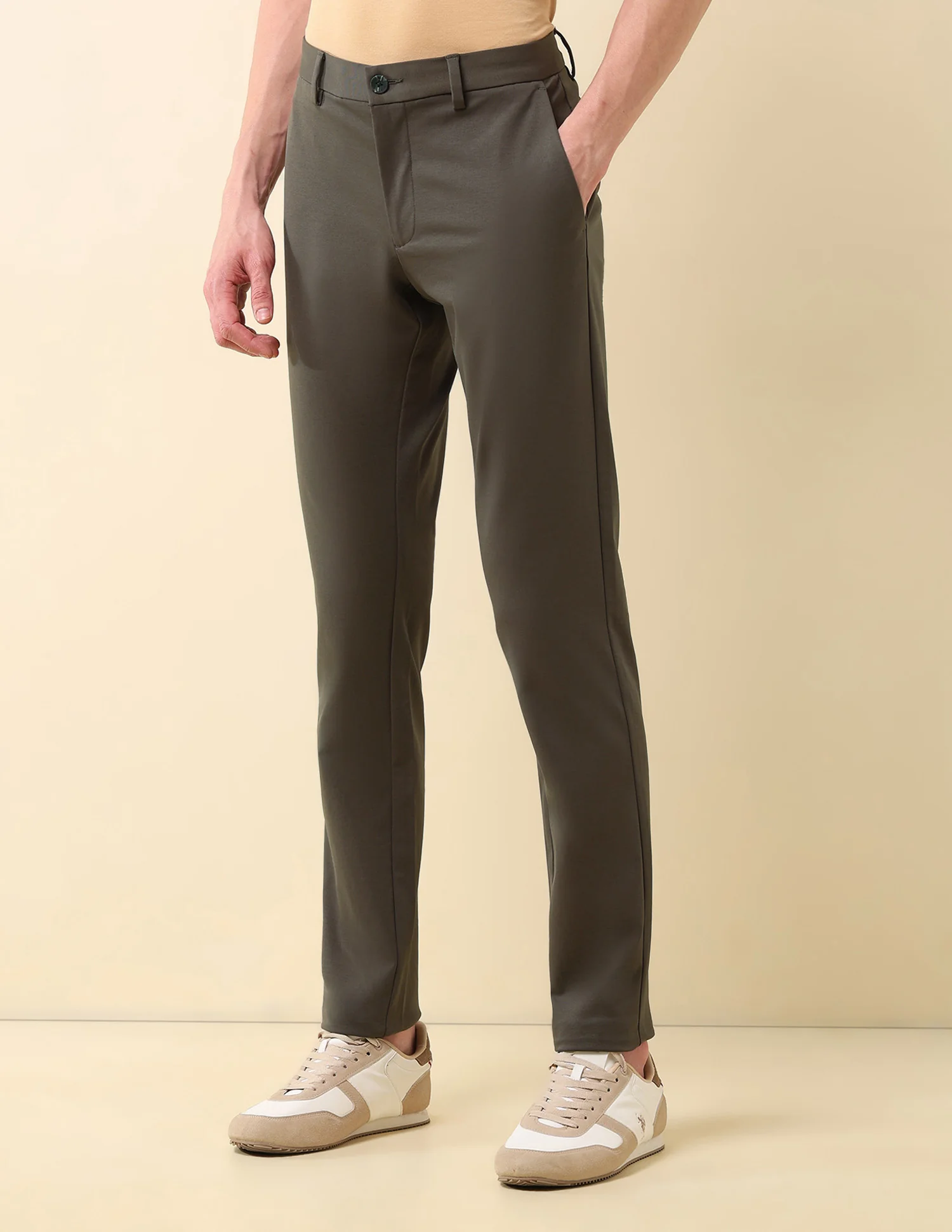 Austin Slim Fit Twill Trousers - Image 4