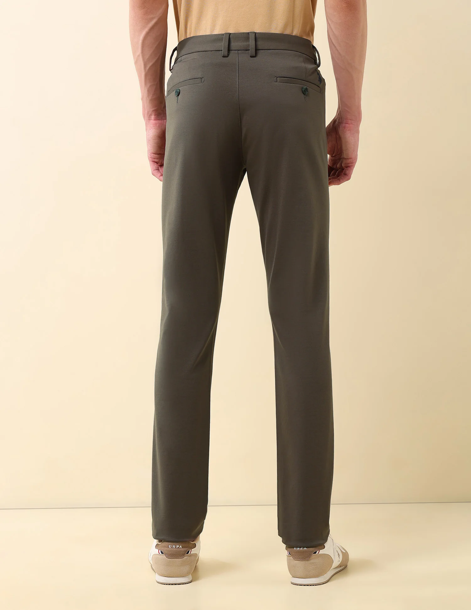 Austin Slim Fit Twill Trousers - Image 5