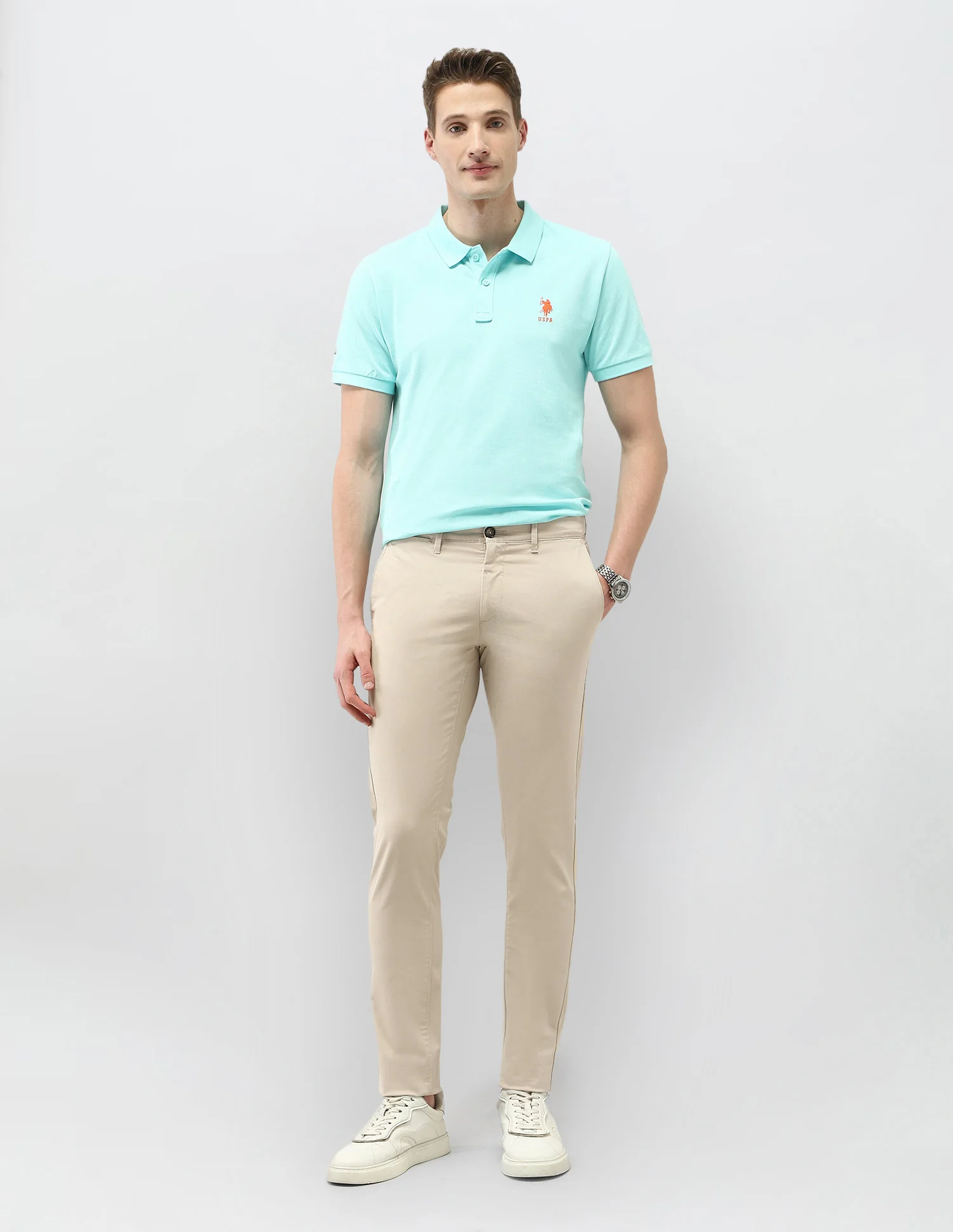 Austin Trim Regular Fit Satin Trousers - Image 3