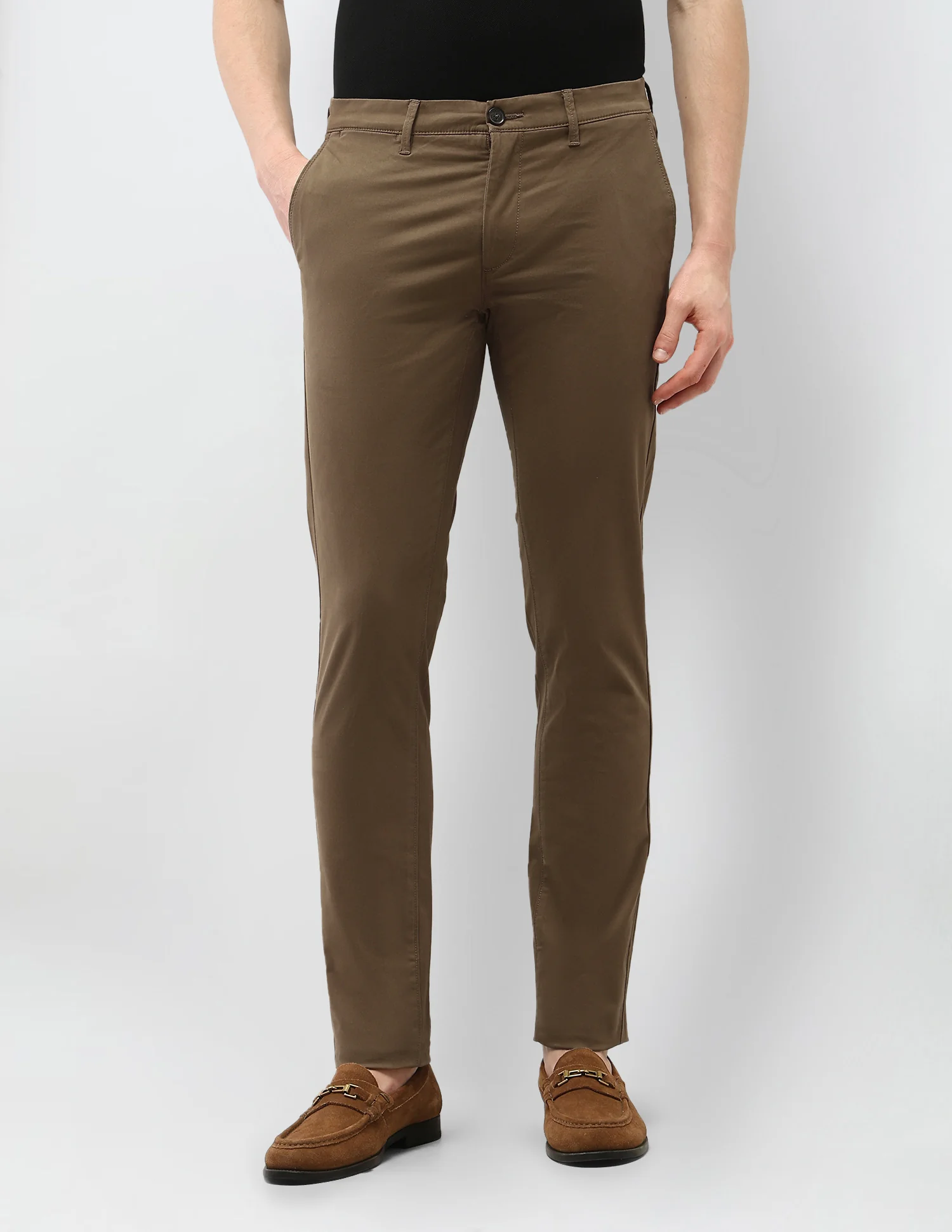 Austin Trim Regular Fit Satin Trousers - Image 6
