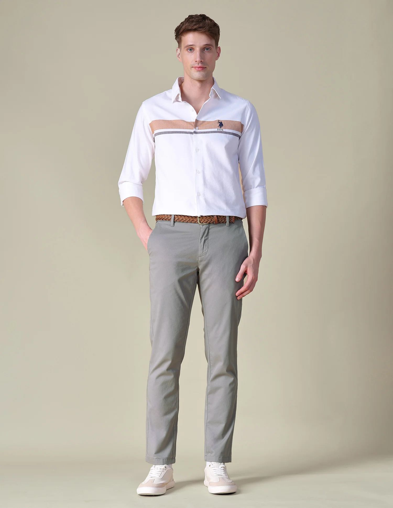 Austin Trim Regular Fit Twill Trousers - Image 3
