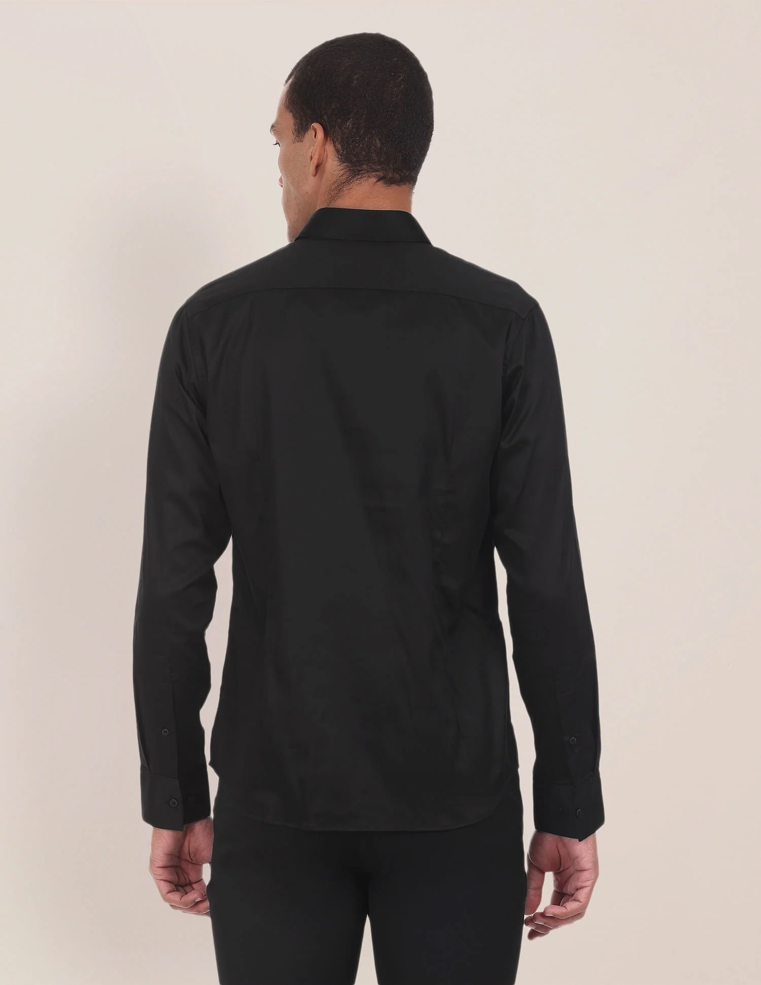 Barrel Cuff Cotton Stretch Shirt - Image 4