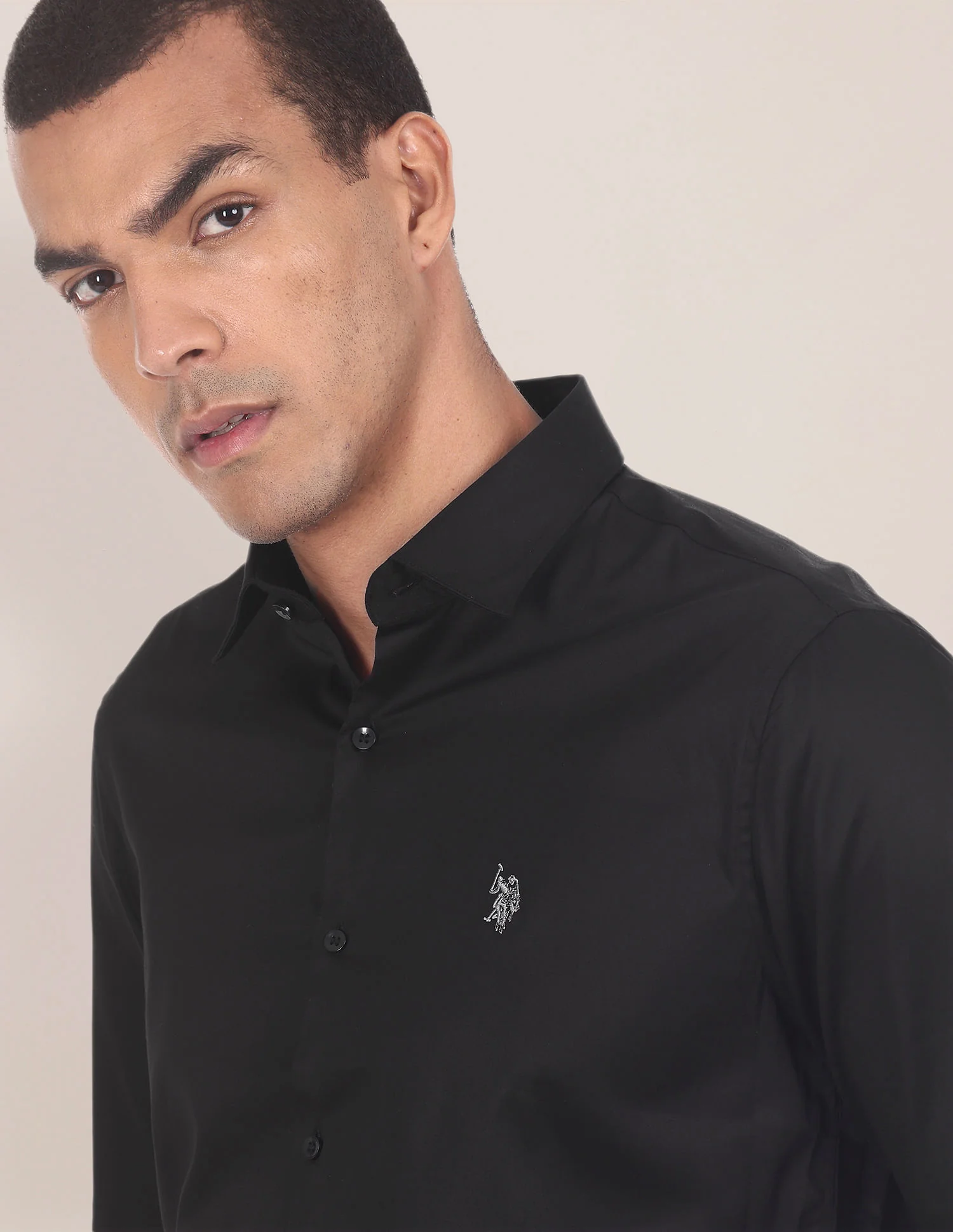 Barrel Cuff Cotton Stretch Shirt - Image 5