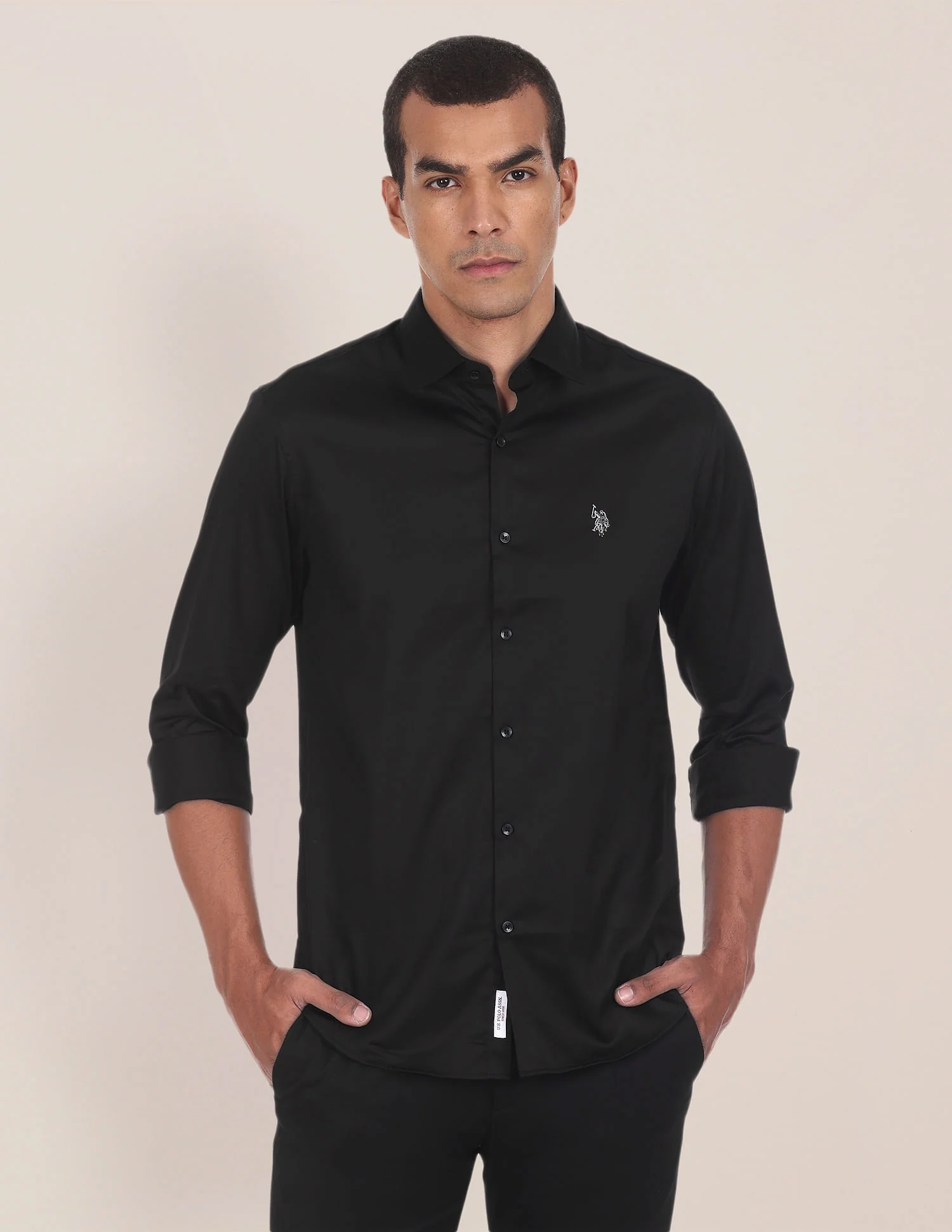 Barrel Cuff Cotton Stretch Shirt - Image 6