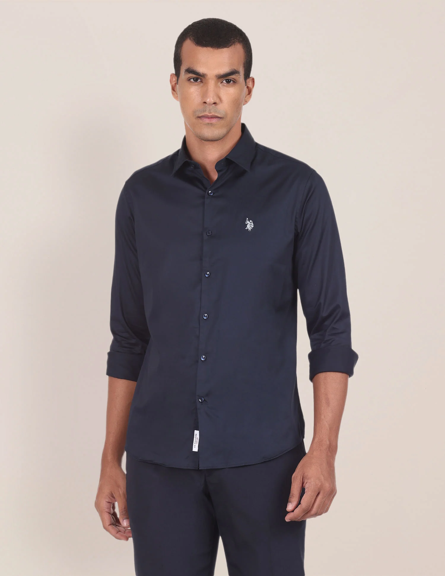 Barrel Cuff Cotton Stretch Shirt - Image 6