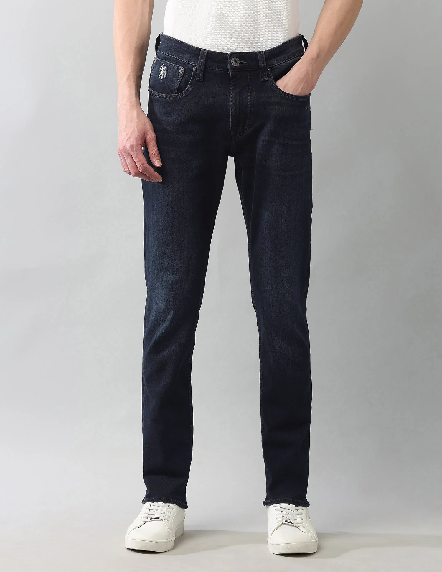Bi Stretch Authentic Brandon Slim Tapered Fit Blue Jeans - Image 6