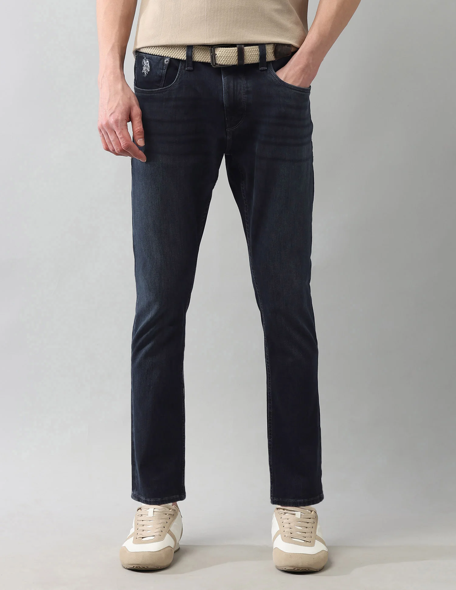 Bi Stretch Authentic Henry Tapered Fit Blue Jeans