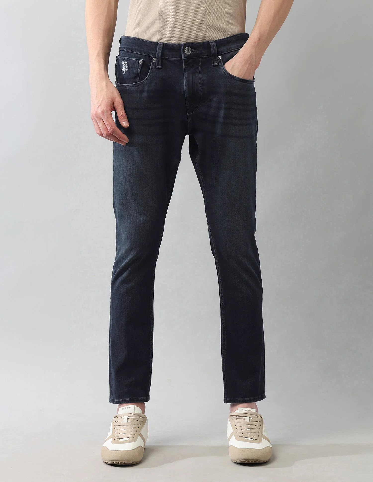 Bi Stretch Authentic Henry Tapered Fit Blue Jeans - Image 6