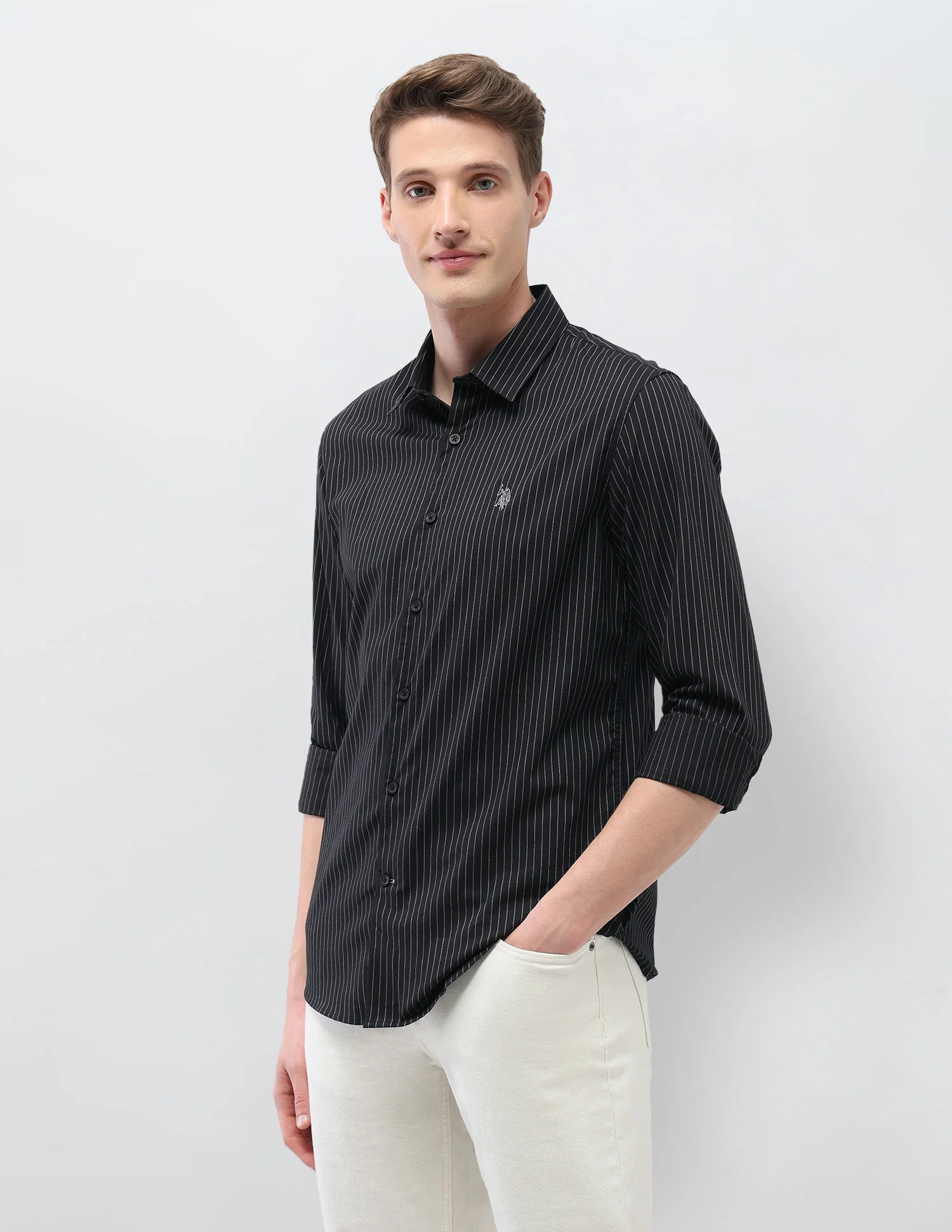 Black & Gold Regular Fit Shirt - Image 4