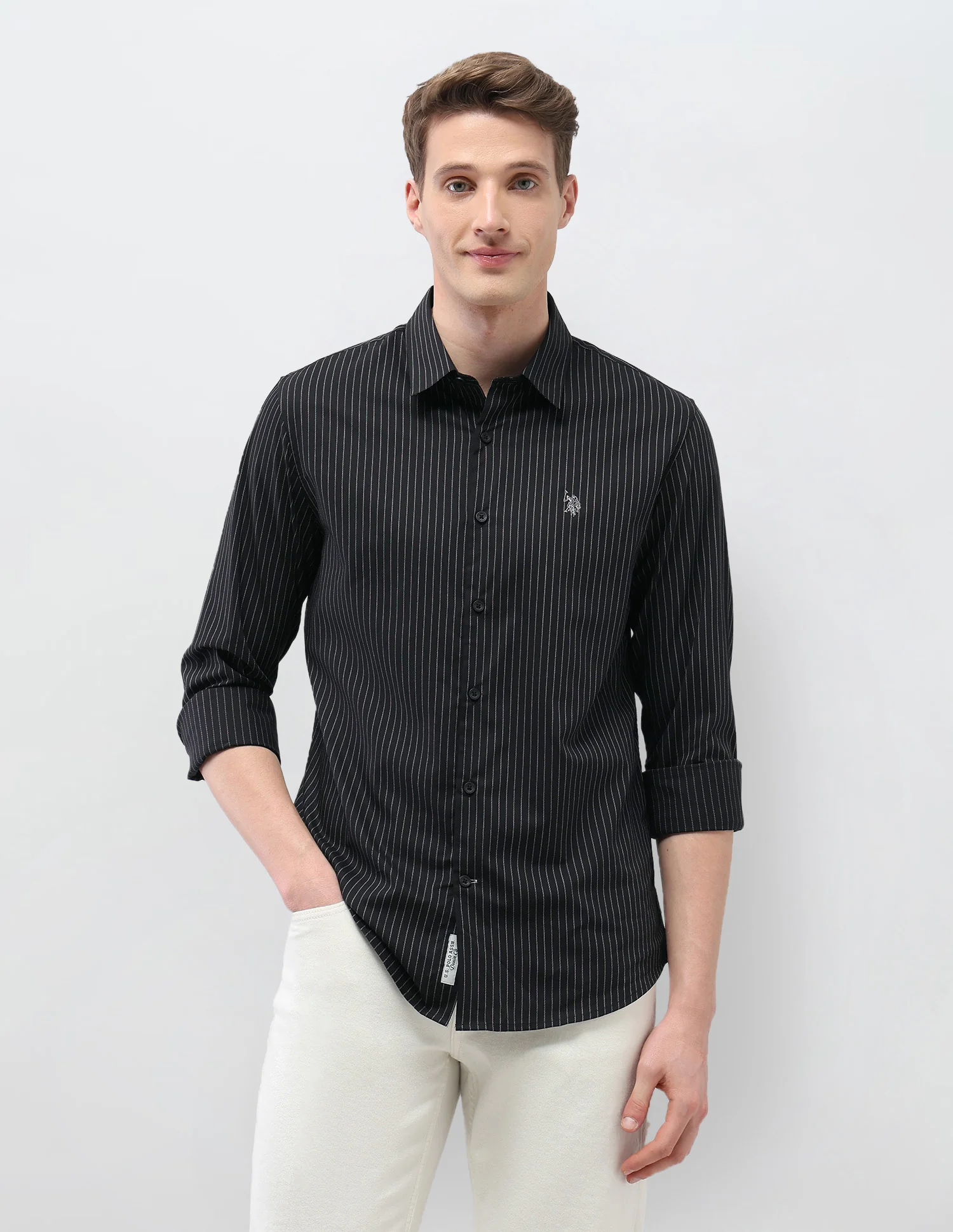 Black & Gold Regular Fit Shirt - Image 6