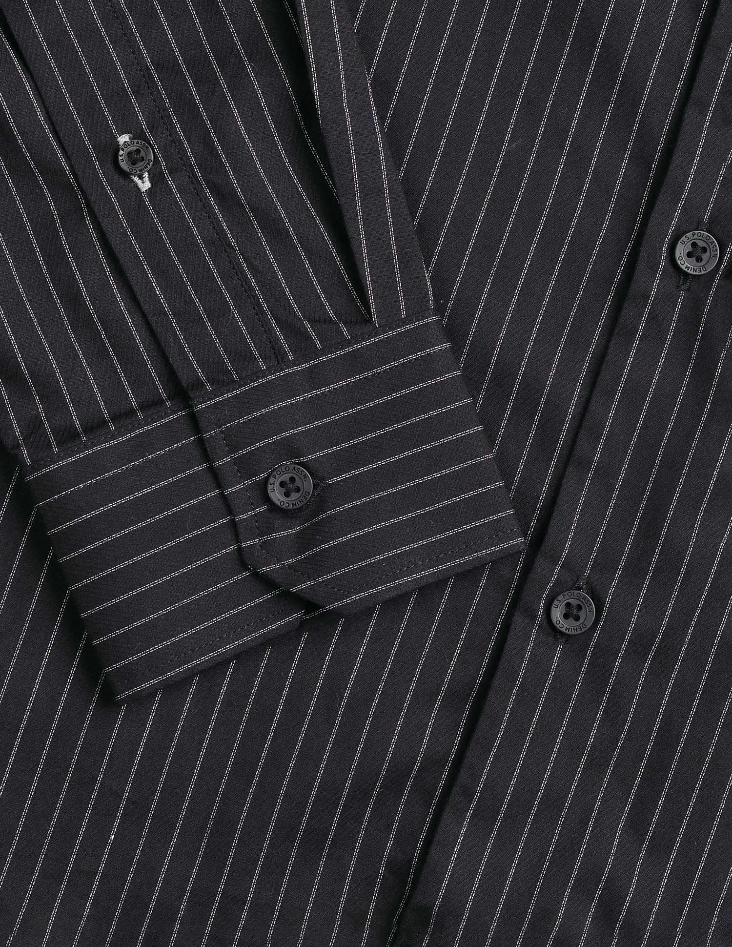 Black & Gold Regular Fit Shirt - Image 8