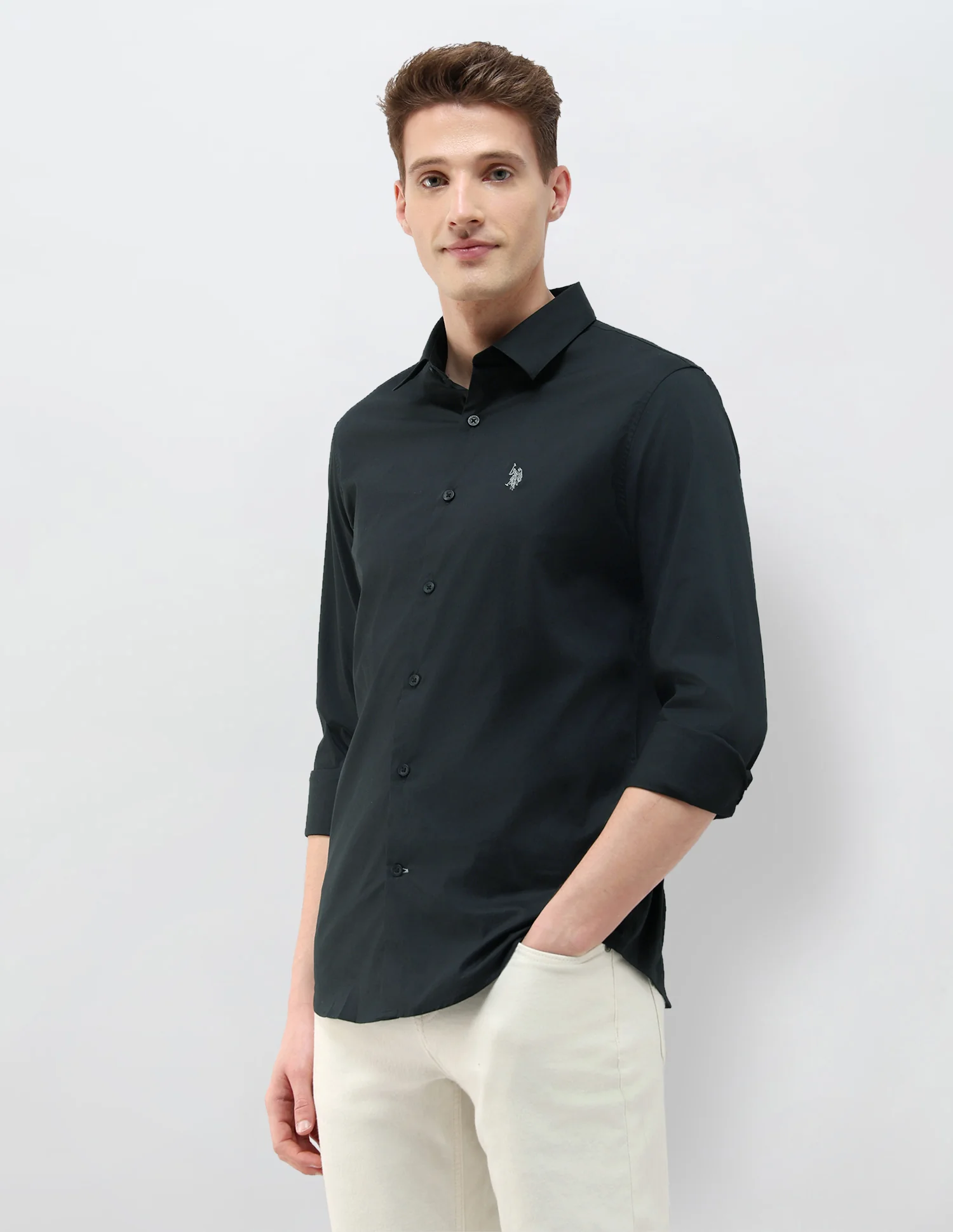 Black & Gold Regular Fit Shirt - Image 4