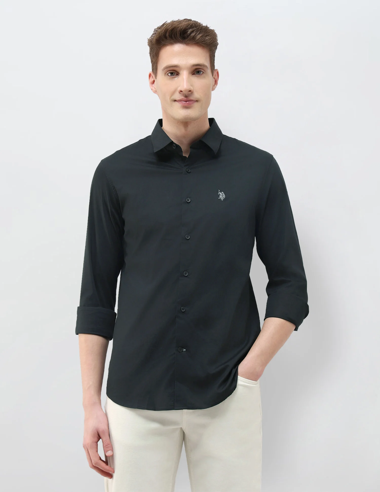 Black & Gold Regular Fit Shirt - Image 6