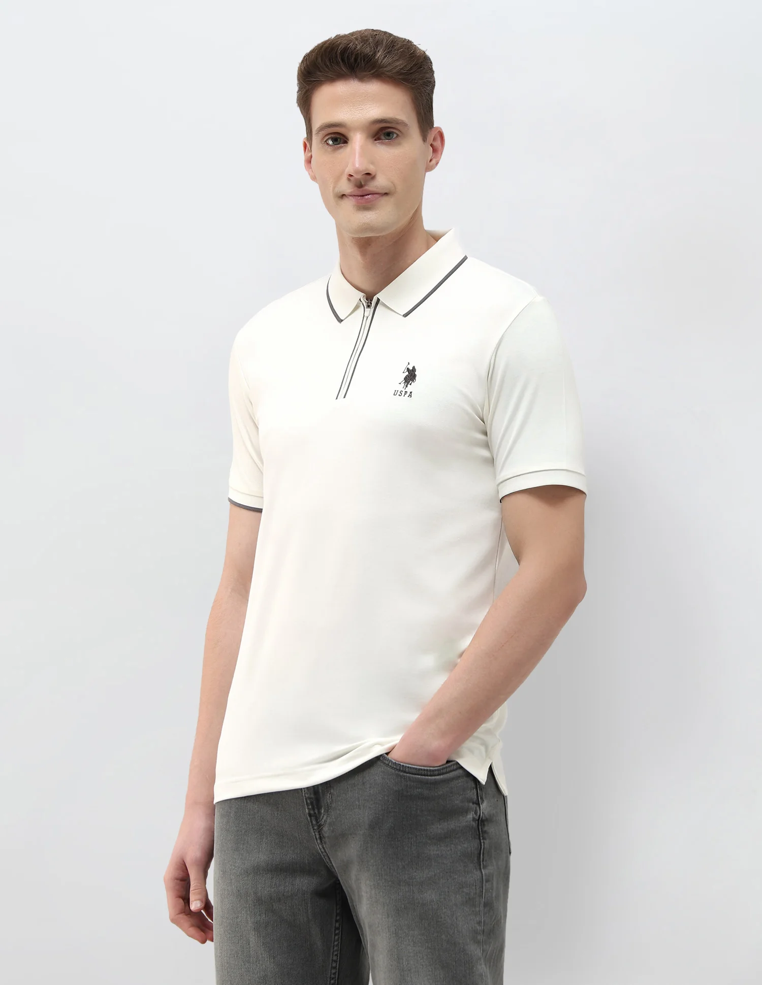 Black & Gold Slim Fit Polo Shirt - Image 4