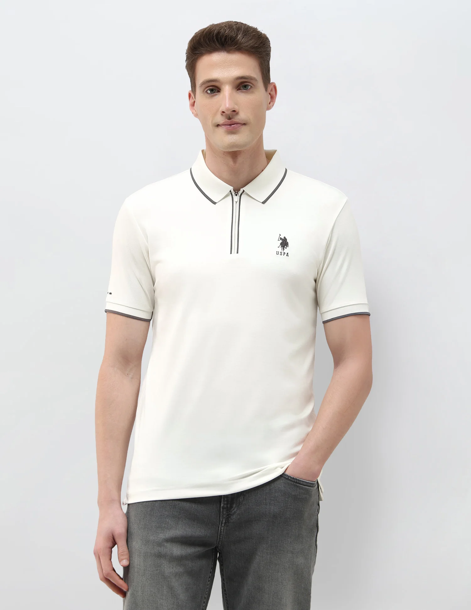 Black & Gold Slim Fit Polo Shirt - Image 6