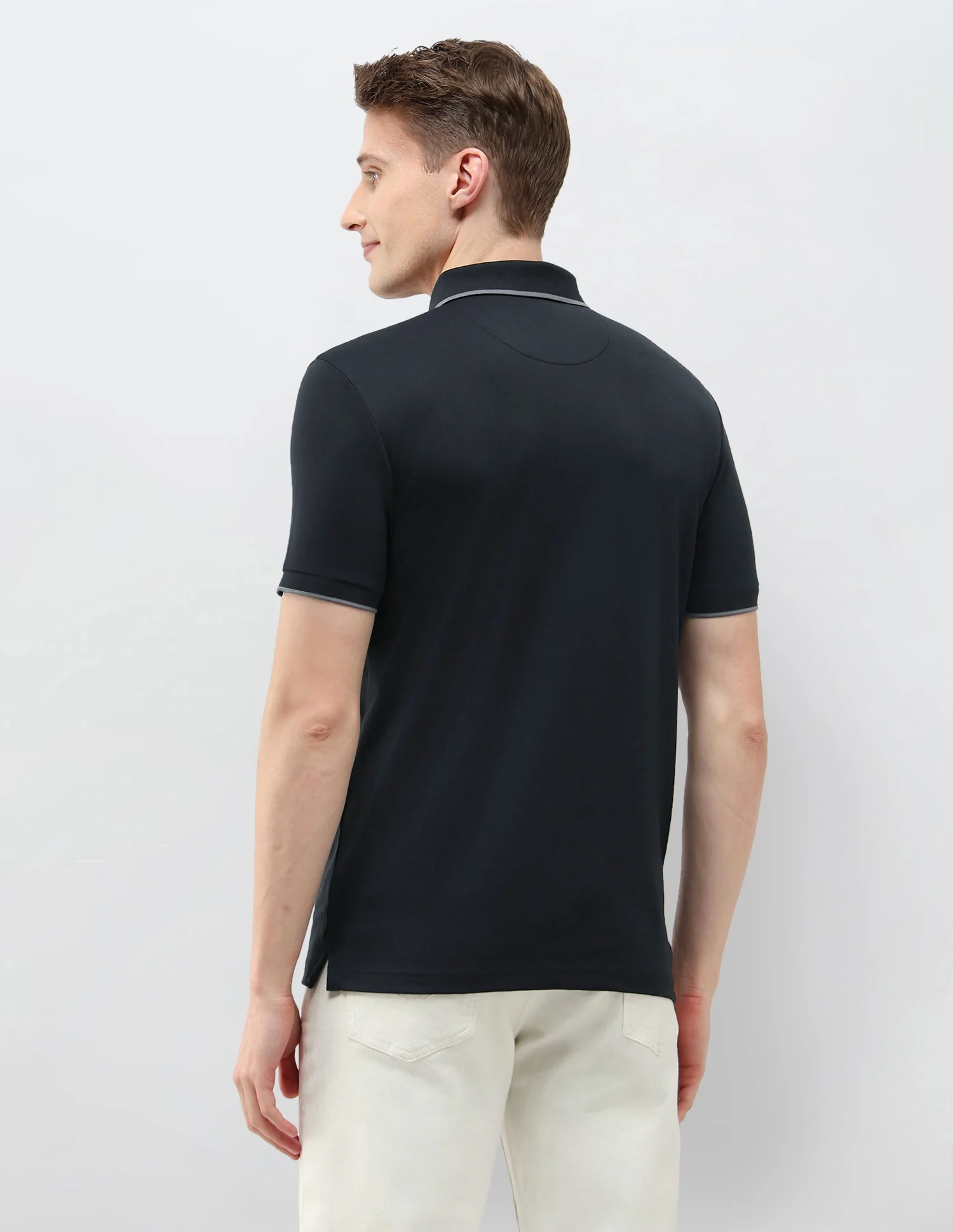 Black & Gold Slim Fit Polo Shirt - Image 5