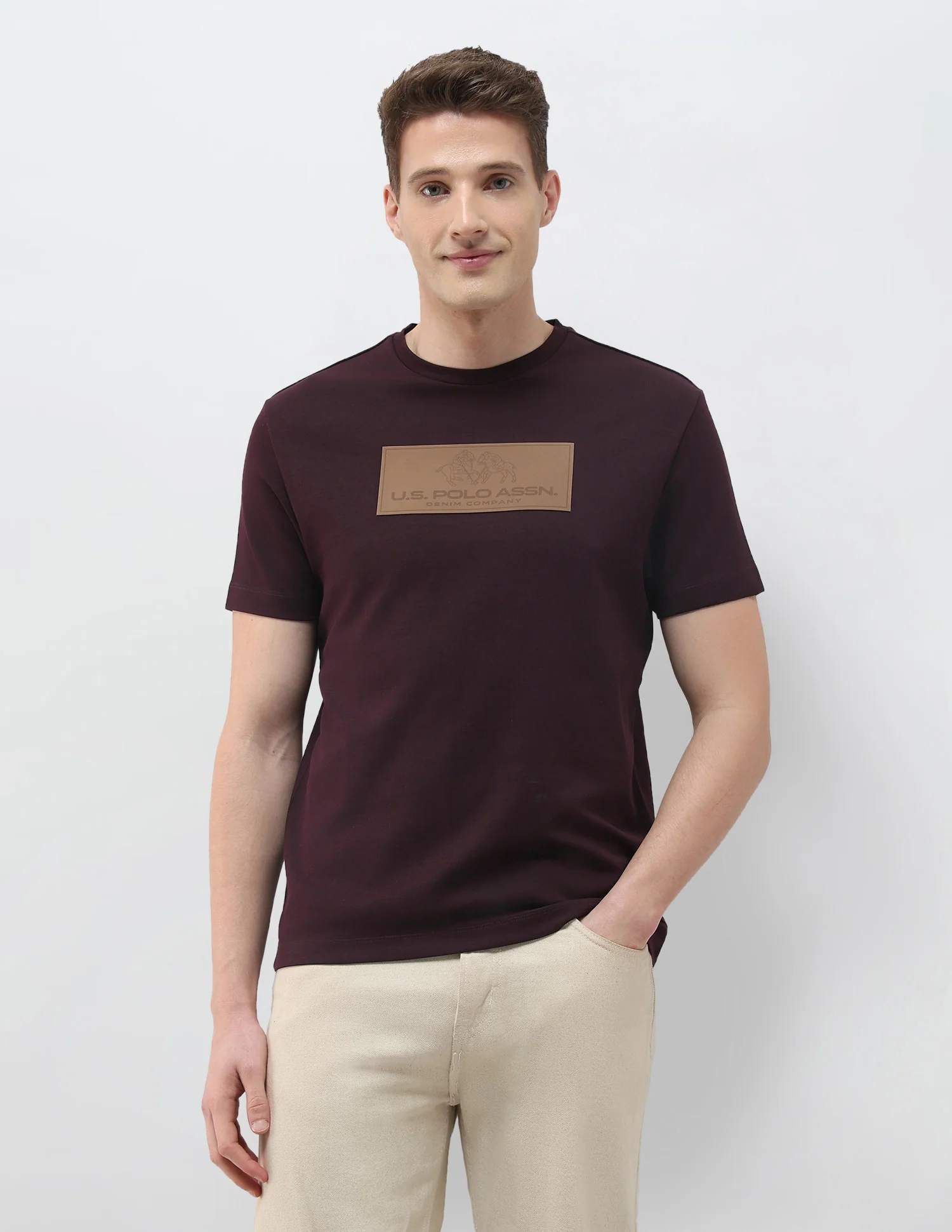 Black & Gold Brand Embossed Slim Fit T-Shirt - Image 6