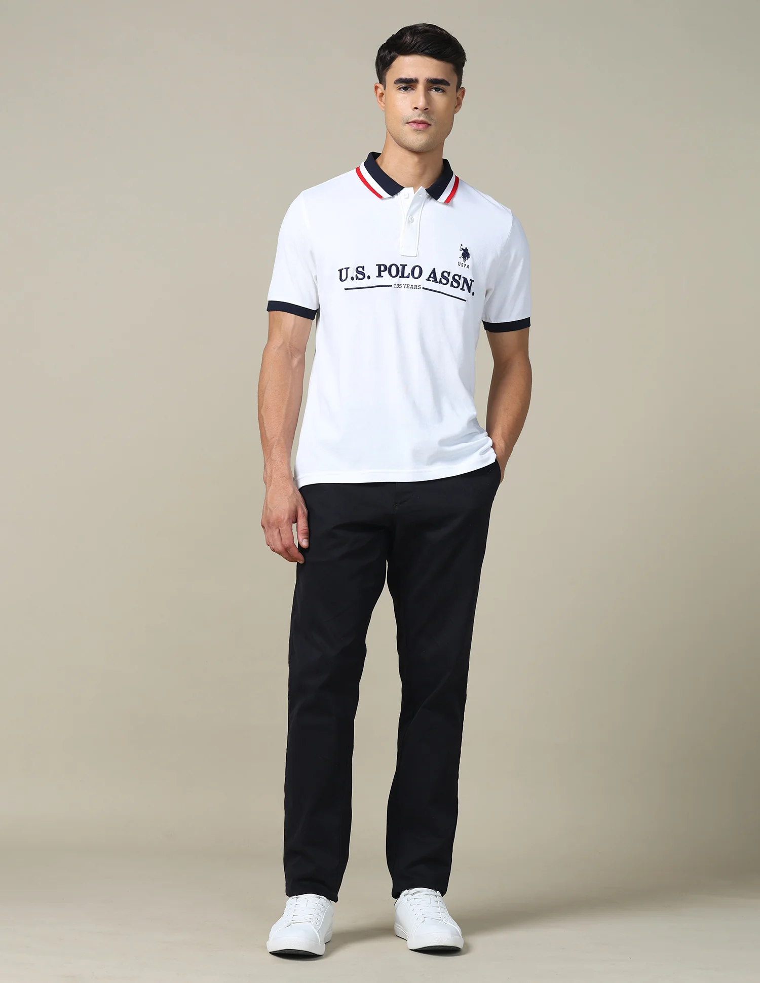 Boxy Fit Brand Embroidered Polo Shirt - Image 3