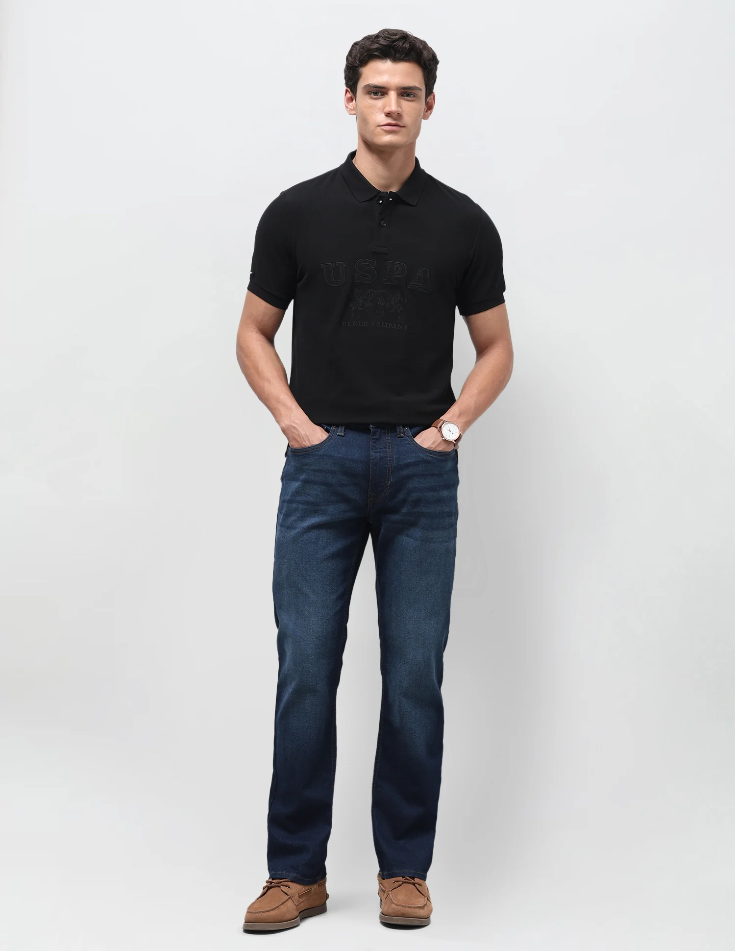 Brand Applique Slim Fit Polo Shirt - Image 3