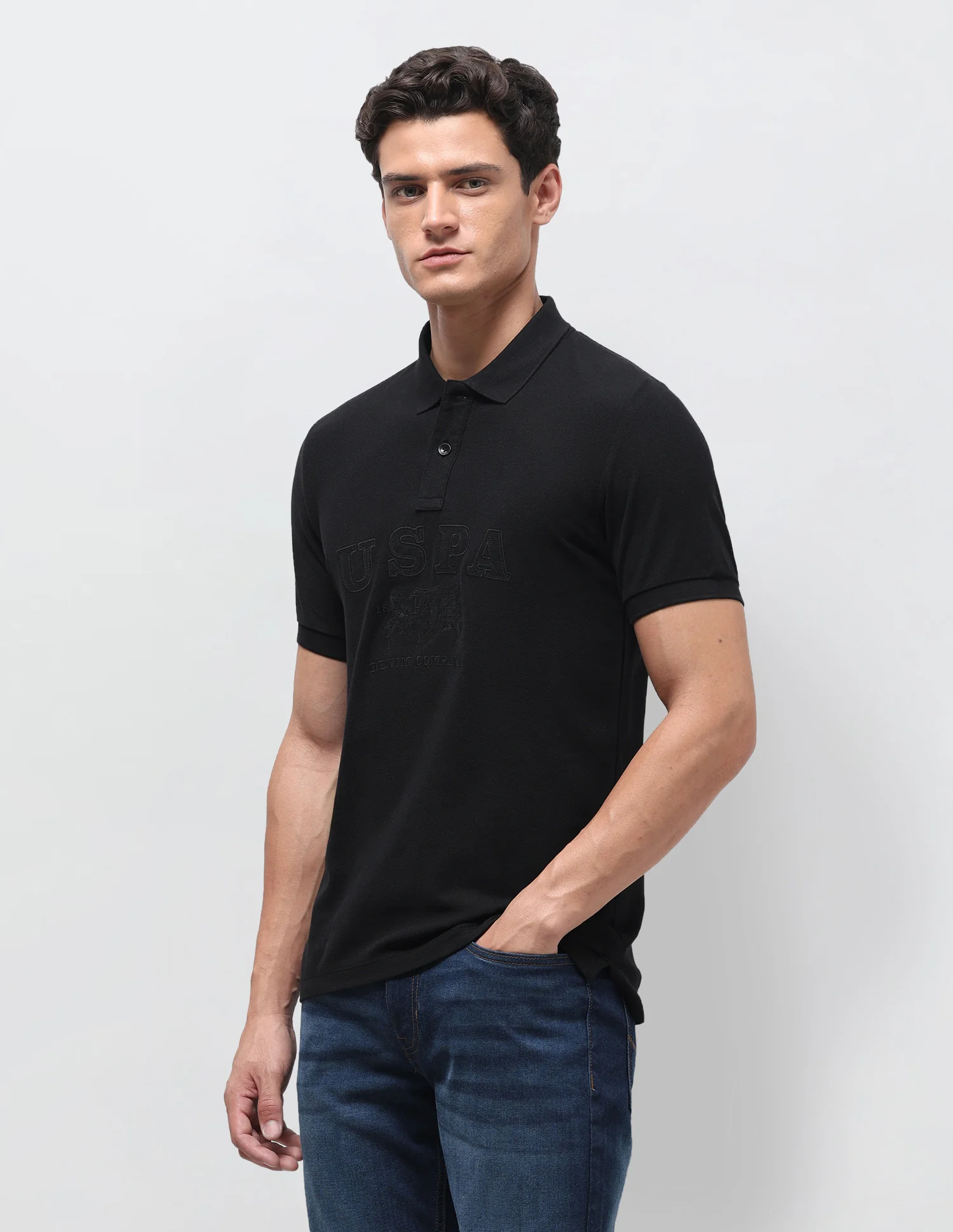 Brand Applique Slim Fit Polo Shirt - Image 4