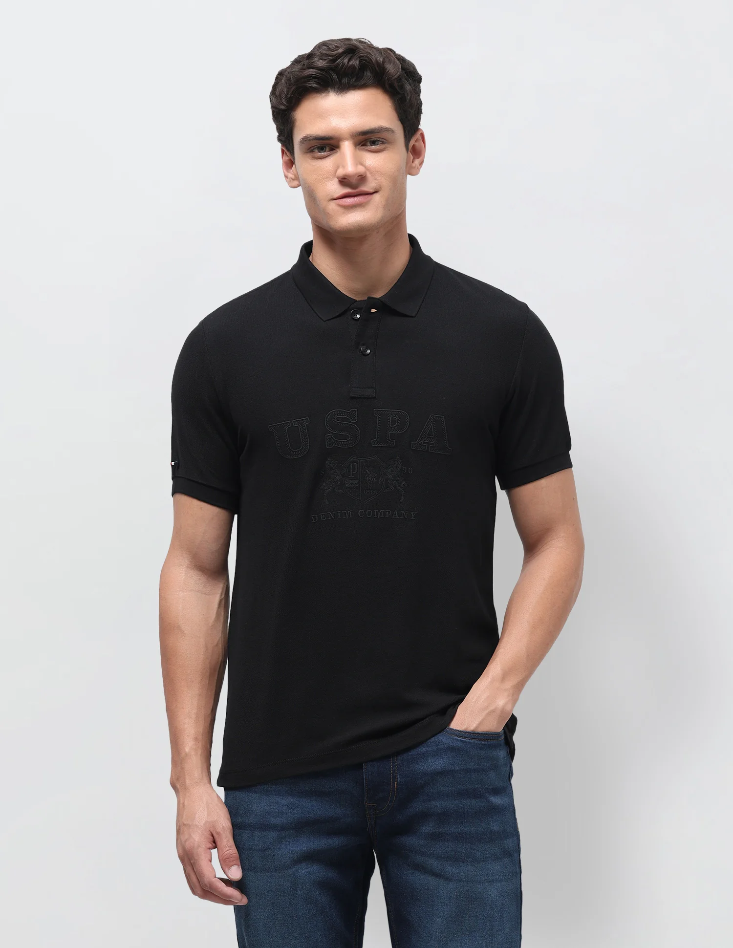 Brand Applique Slim Fit Polo Shirt - Image 6