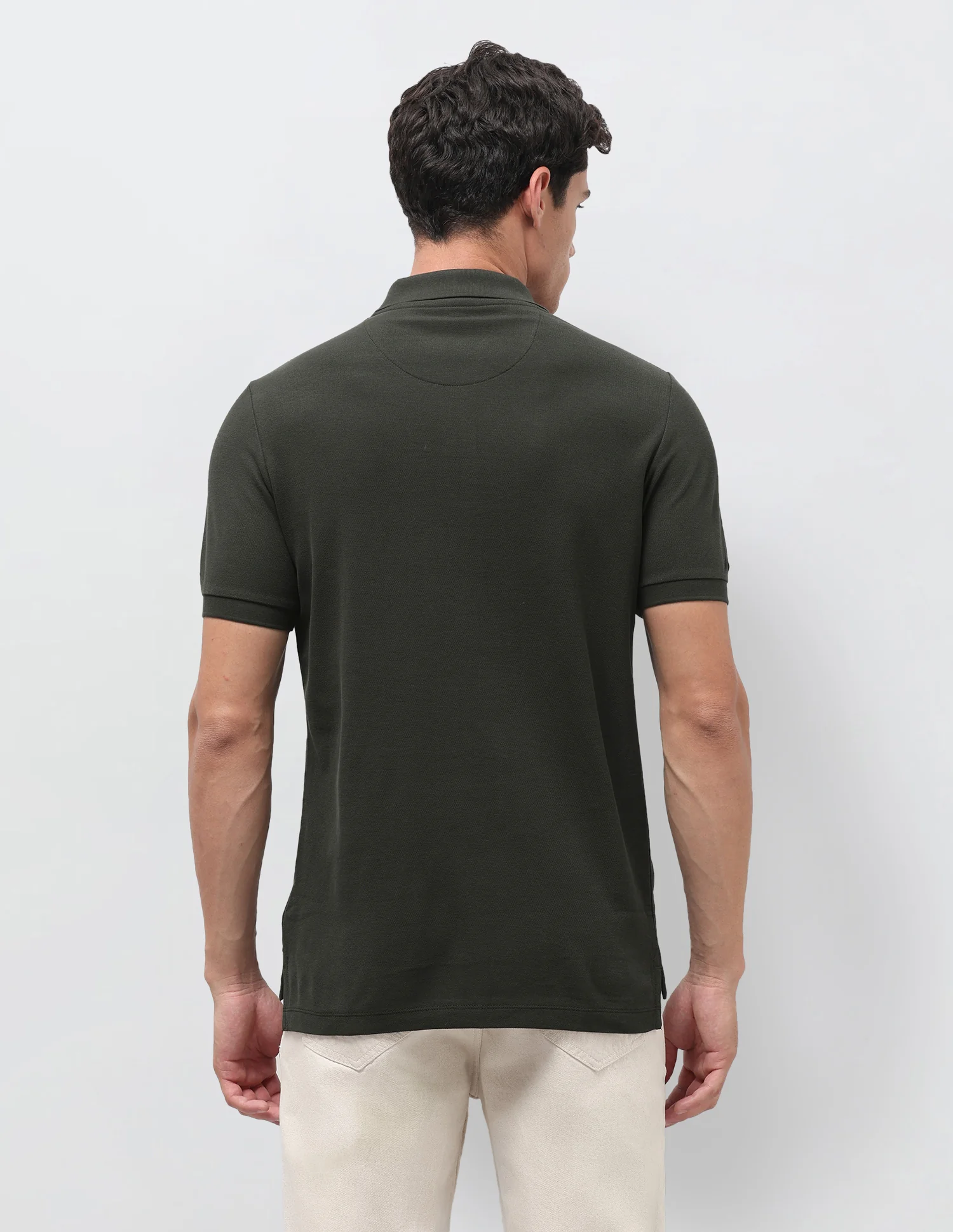 Brand Applique Slim Fit Polo Shirt - Image 5