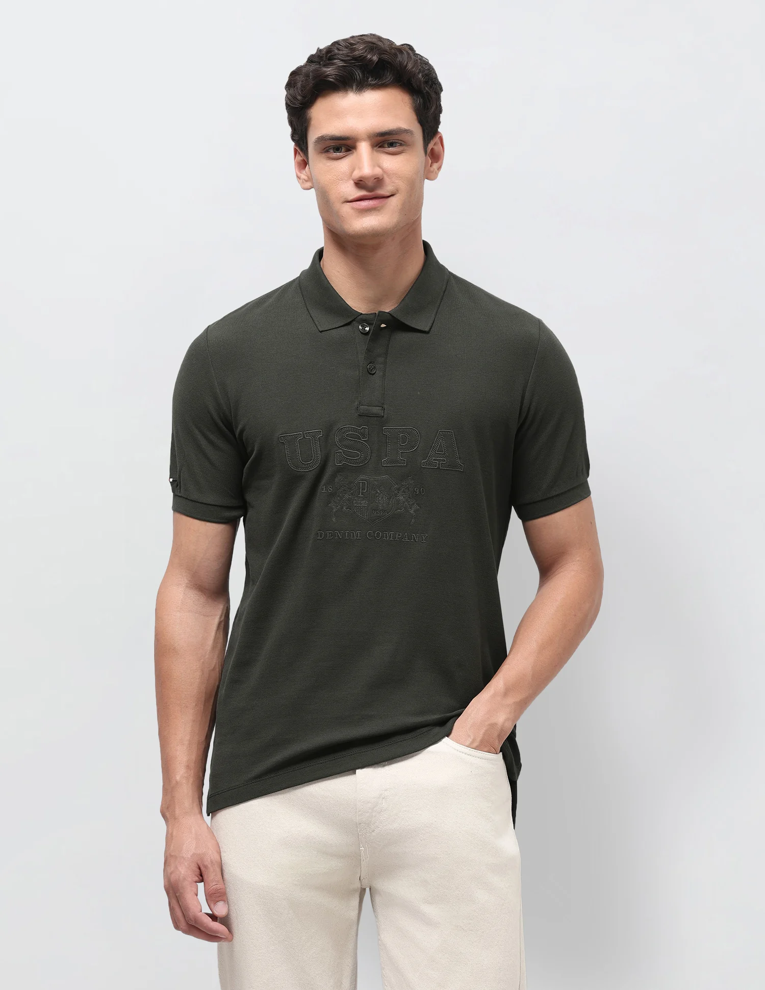 Brand Applique Slim Fit Polo Shirt - Image 6