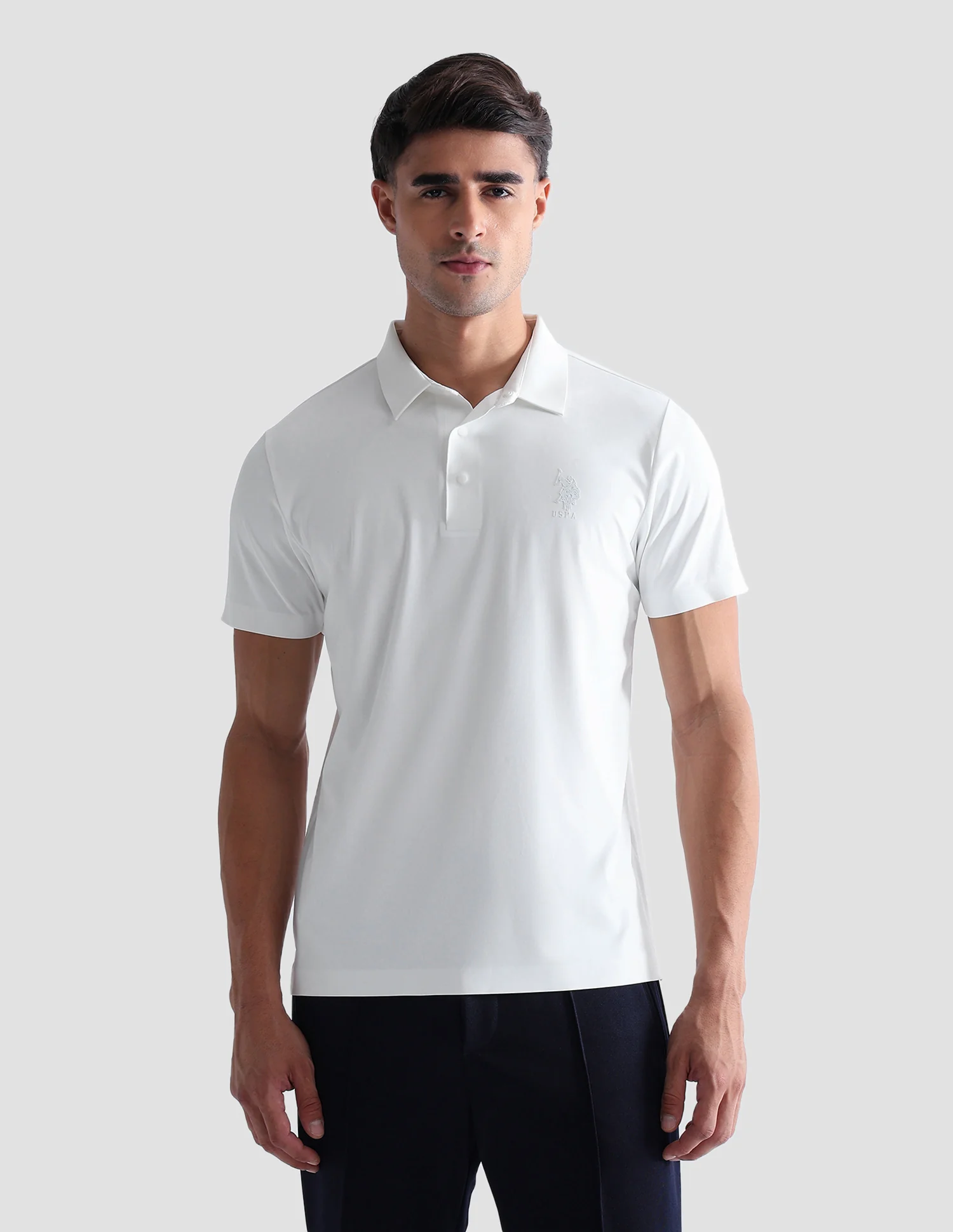 Brand Embossed Active Polo Shirt - Image 6