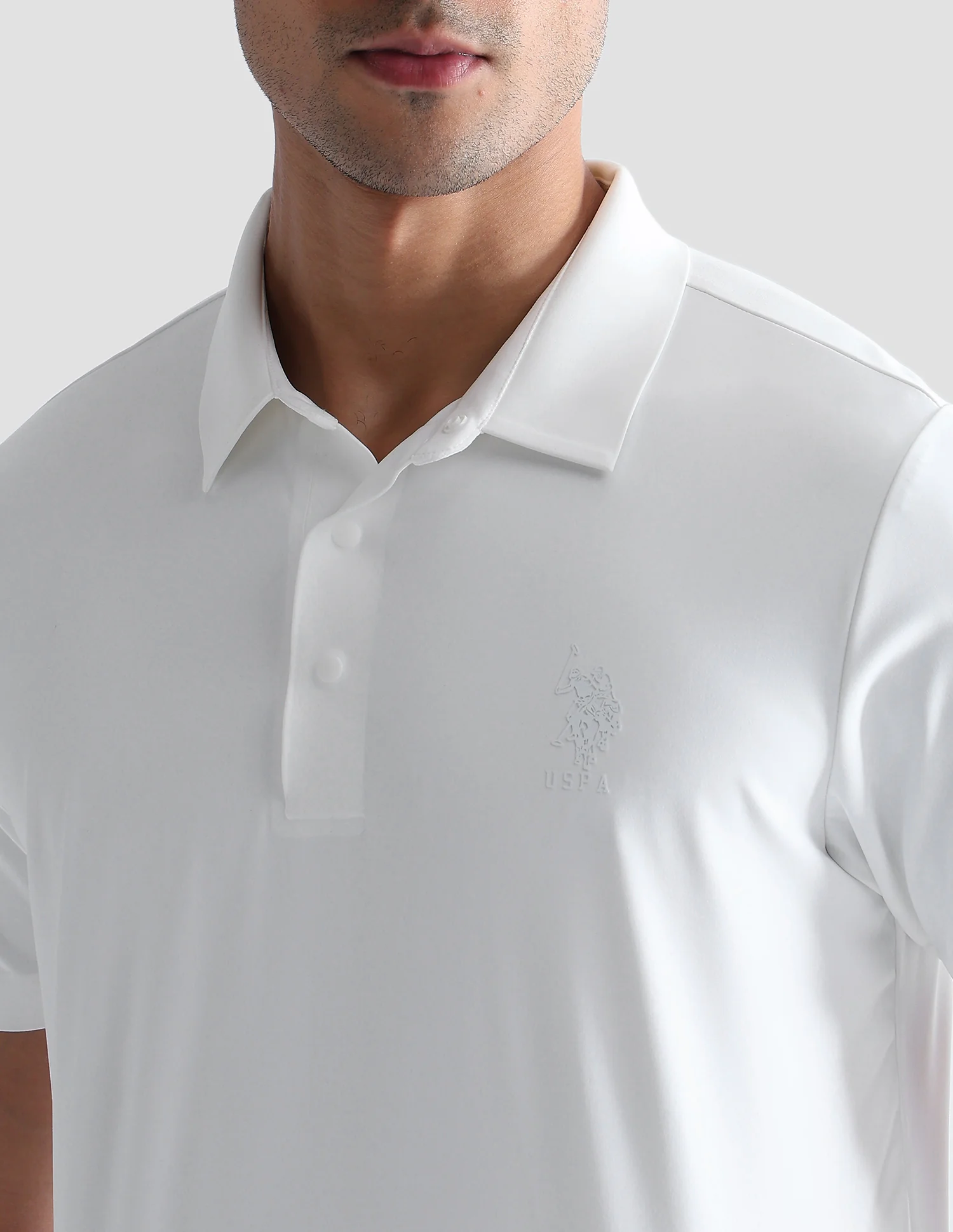 Brand Embossed Active Polo Shirt - Image 7
