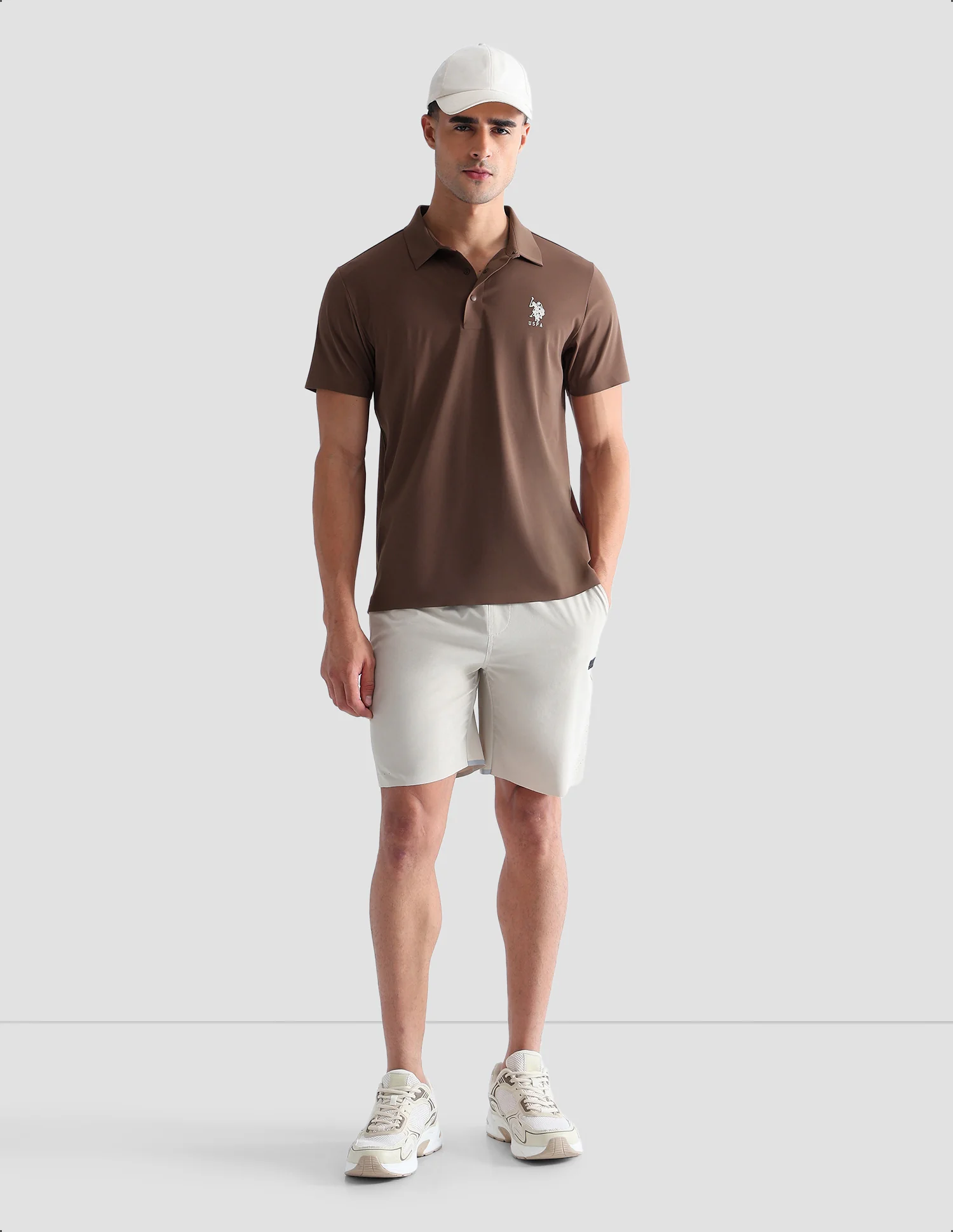 Brand Embossed Active Polo Shirt - Image 3