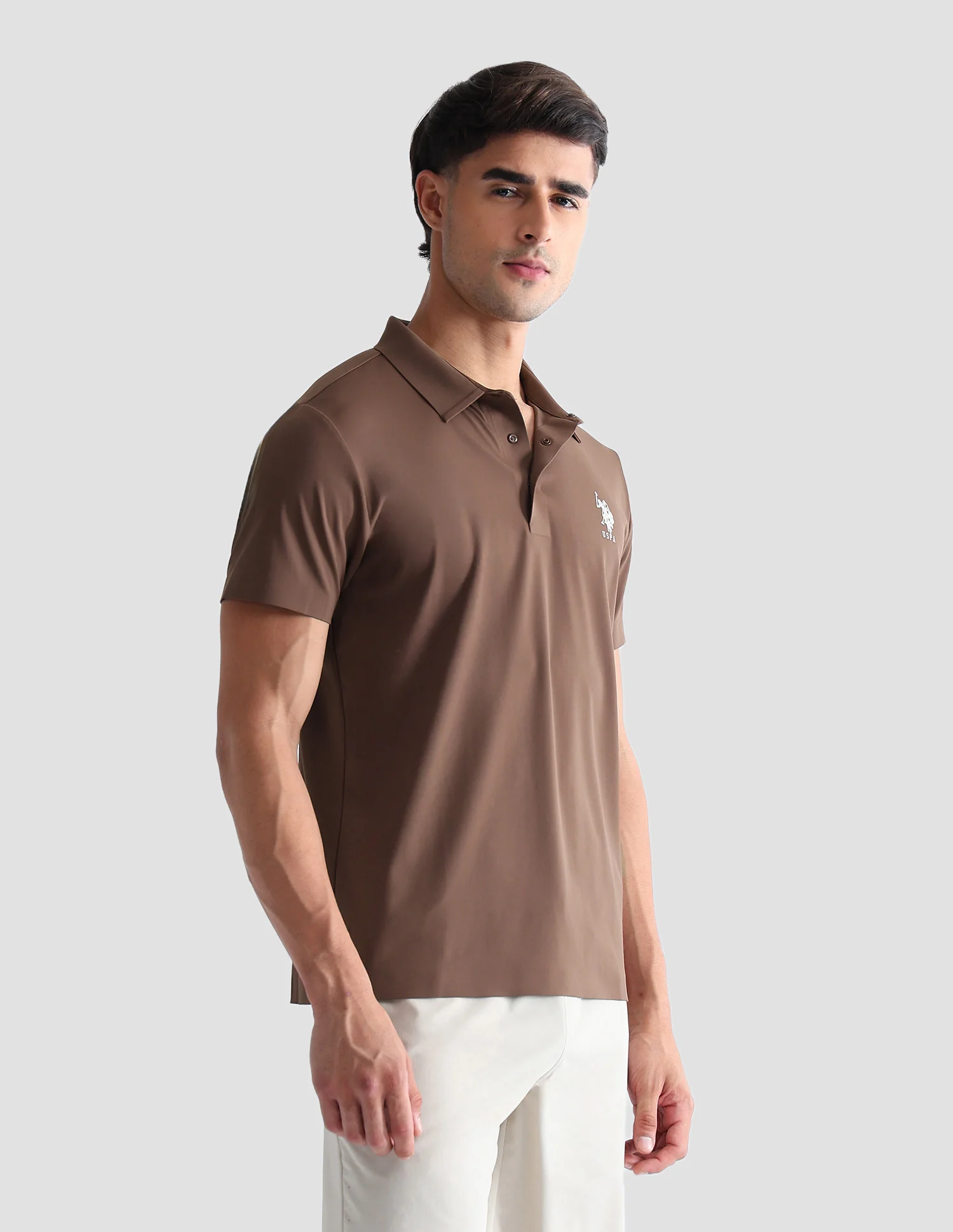 Brand Embossed Active Polo Shirt - Image 4