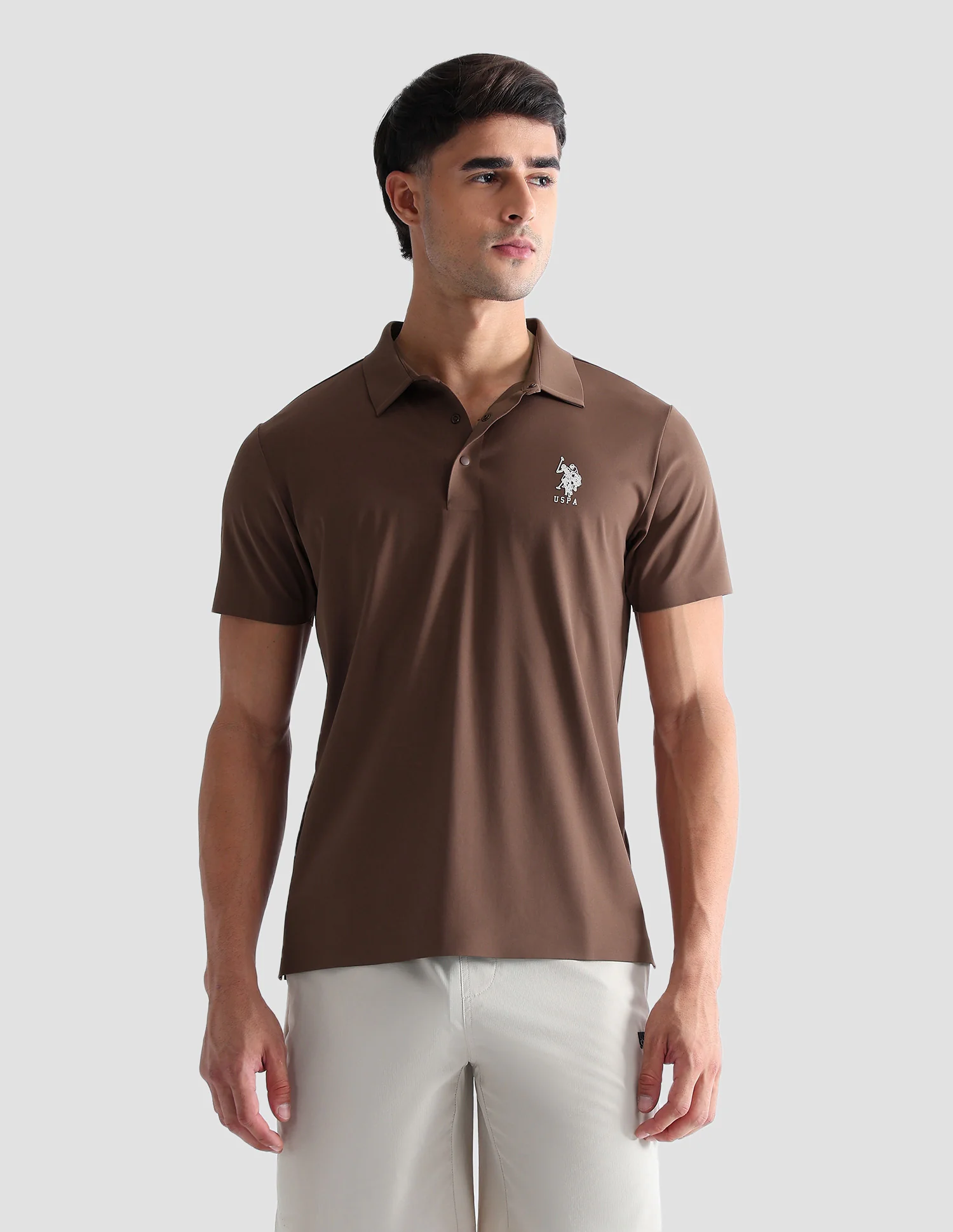 Brand Embossed Active Polo Shirt - Image 6