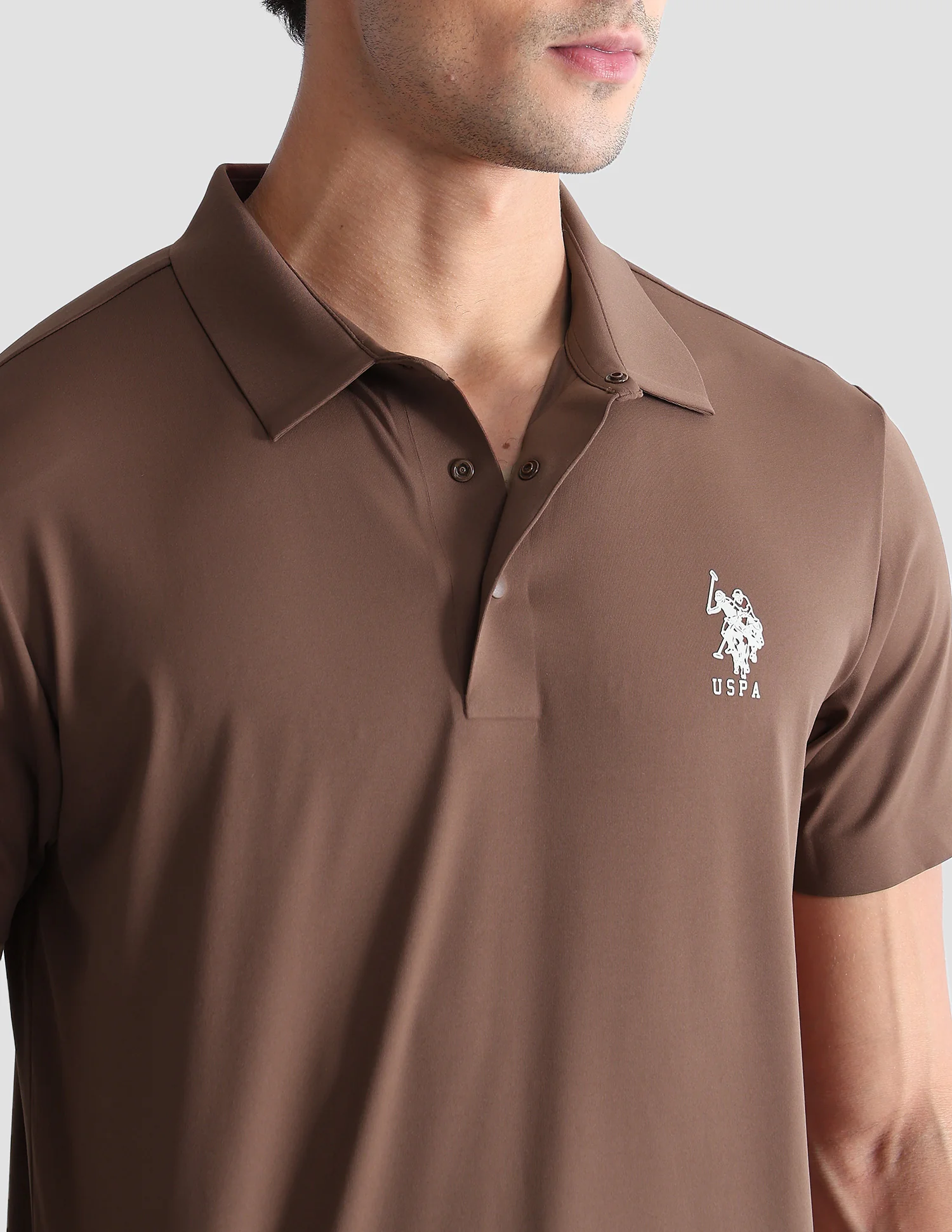 Brand Embossed Active Polo Shirt - Image 7