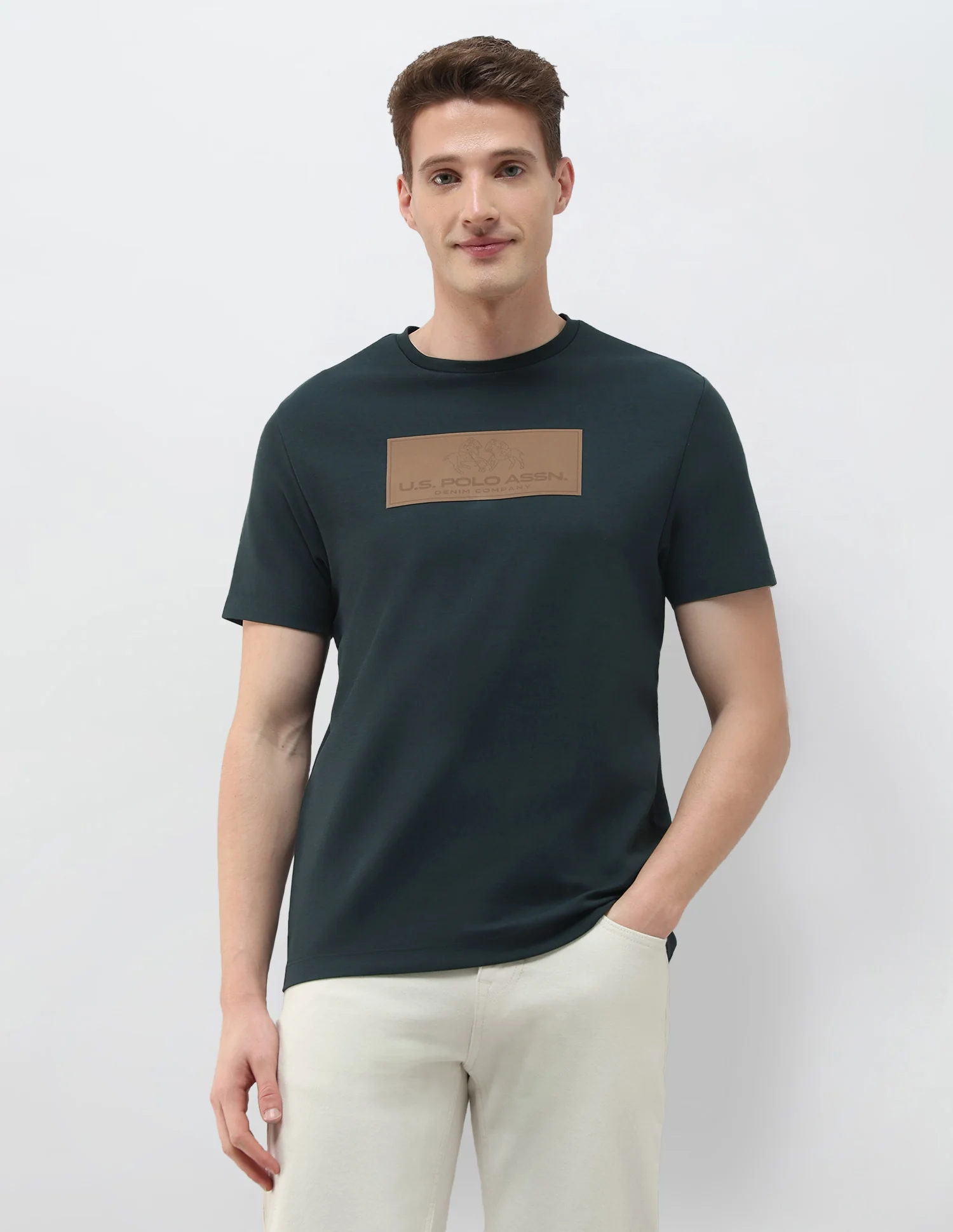 Brand Embossed Black & Gold Slim Fit T-Shirt - Image 6