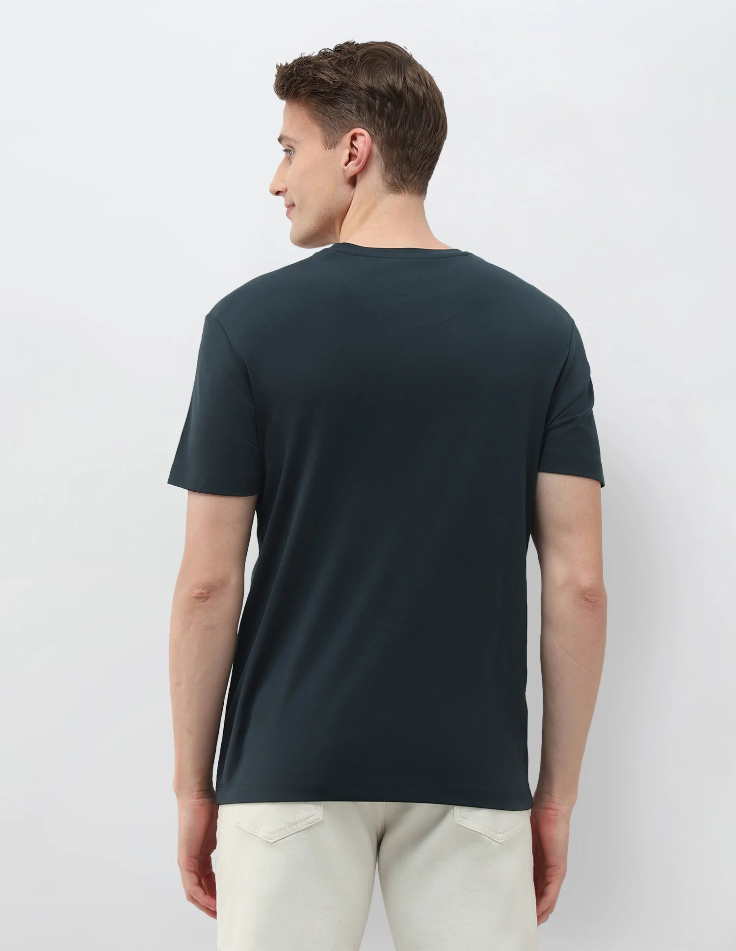 Brand Embossed Black & Gold Slim Fit T-Shirt - Image 5