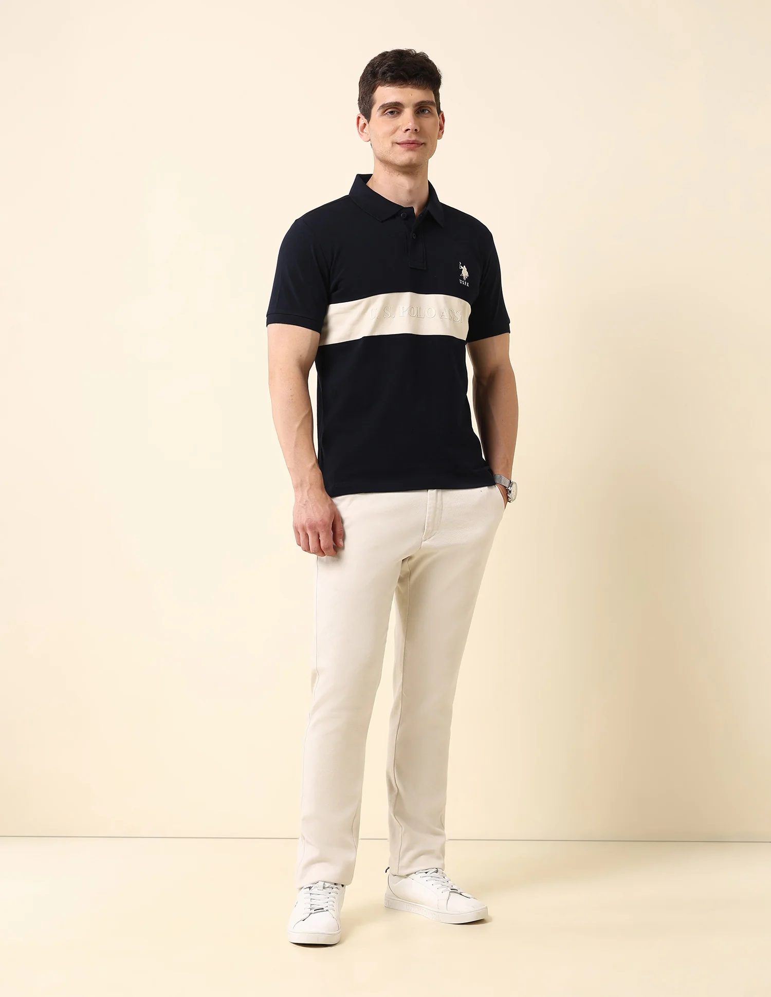 Brand Embossed Classic Polo Shirt - Image 3