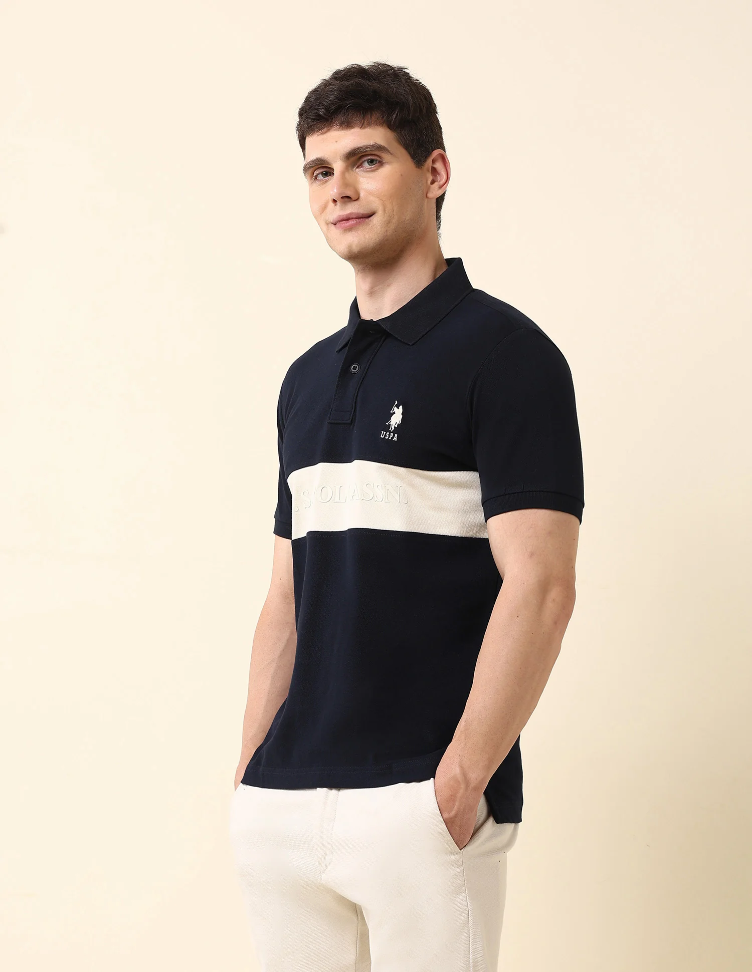 Brand Embossed Classic Polo Shirt - Image 4