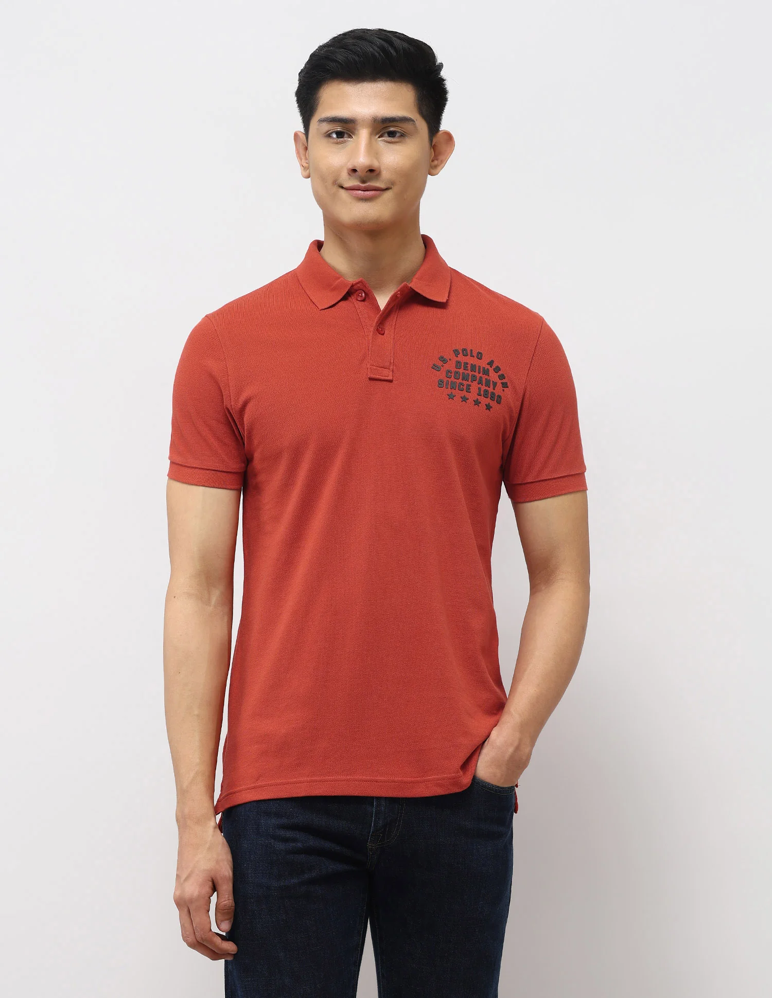 Brand Embossed Muscle Fit Polo Shirt - Image 6