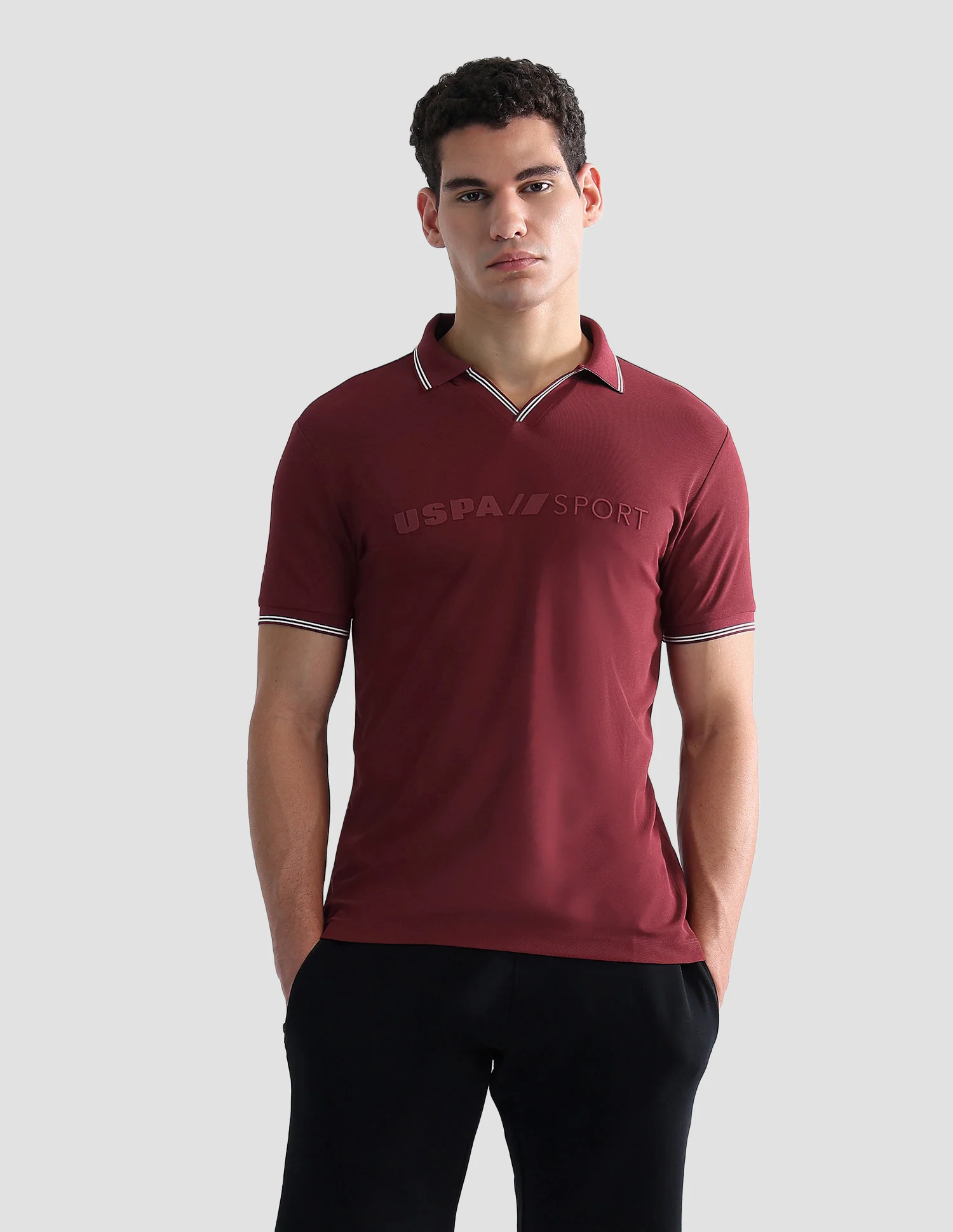 Brand Embossed Regular Fit Active Polo Shirt - Image 6