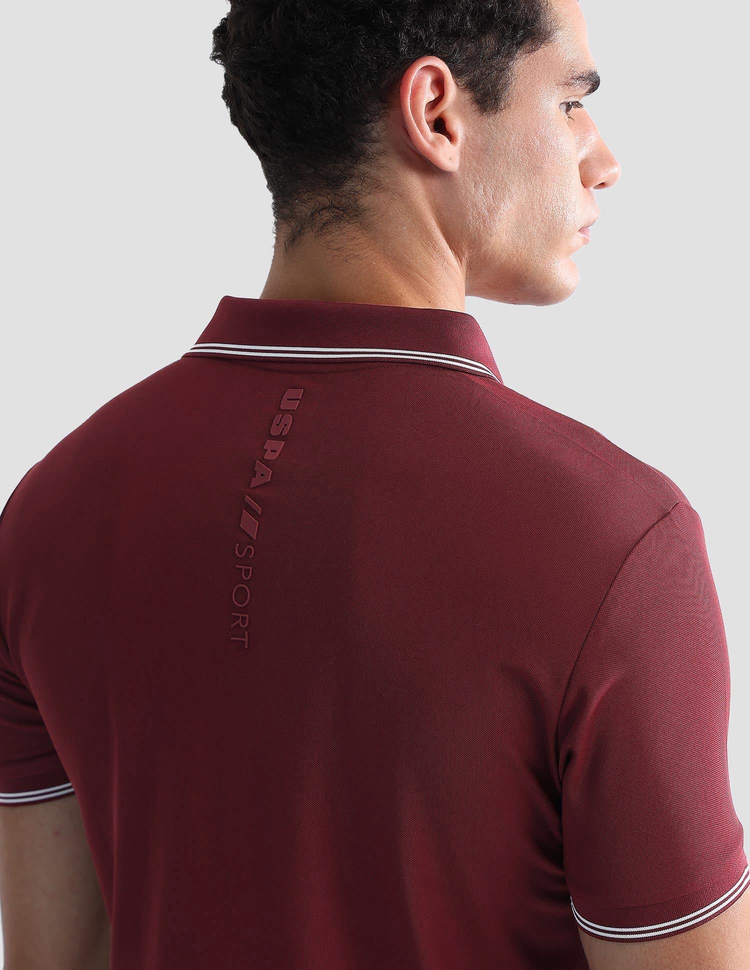 Brand Embossed Regular Fit Active Polo Shirt - Image 9