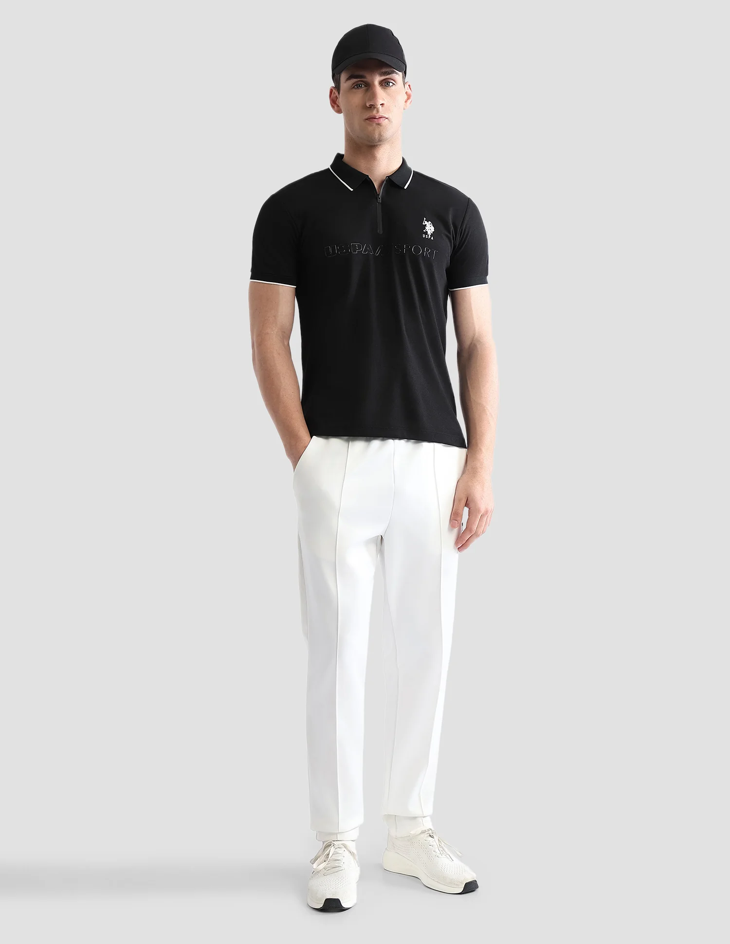 Brand Embossed Regular Fit Active Polo Shirt - Image 3