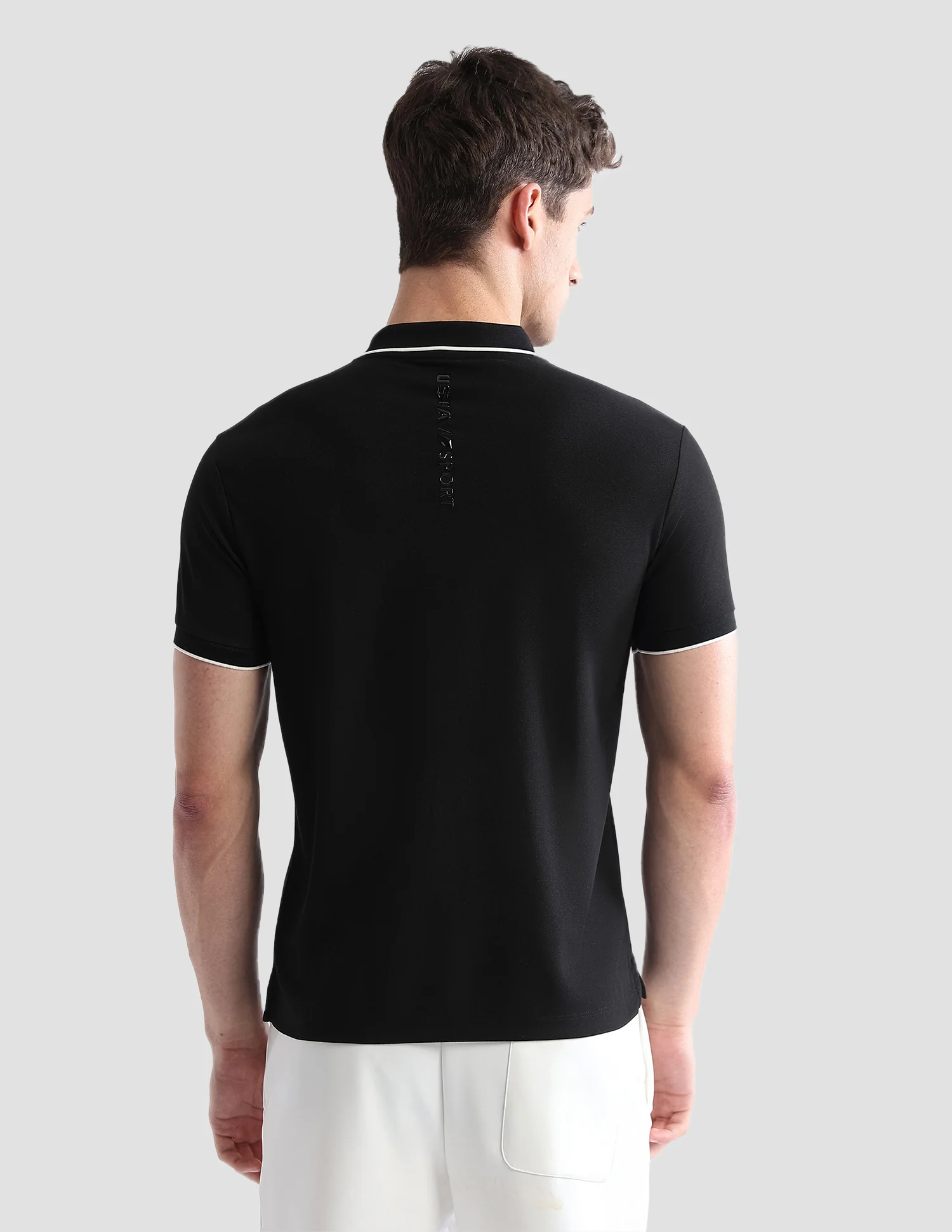 Brand Embossed Regular Fit Active Polo Shirt - Image 5