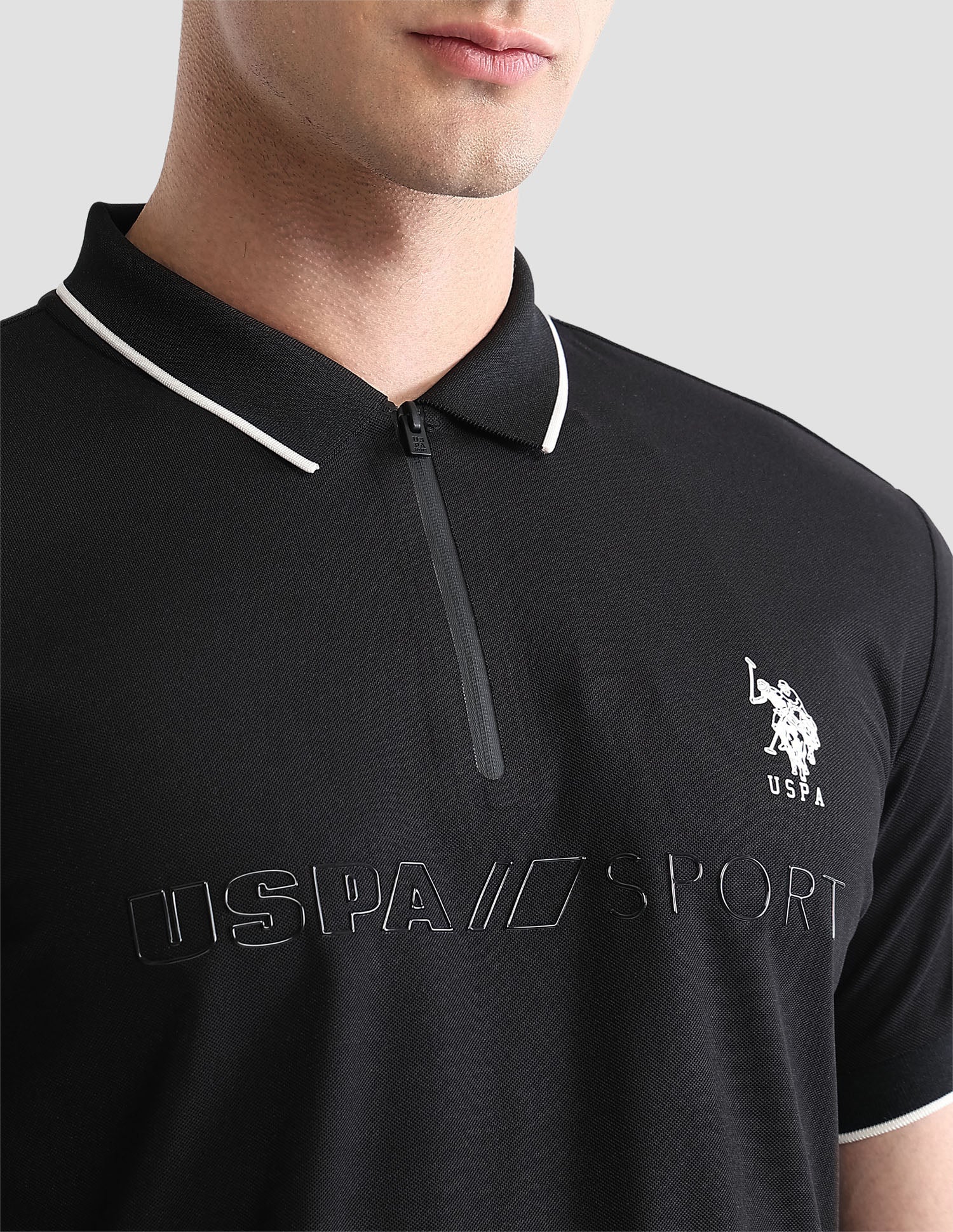 Brand Embossed Regular Fit Active Polo Shirt - Image 7